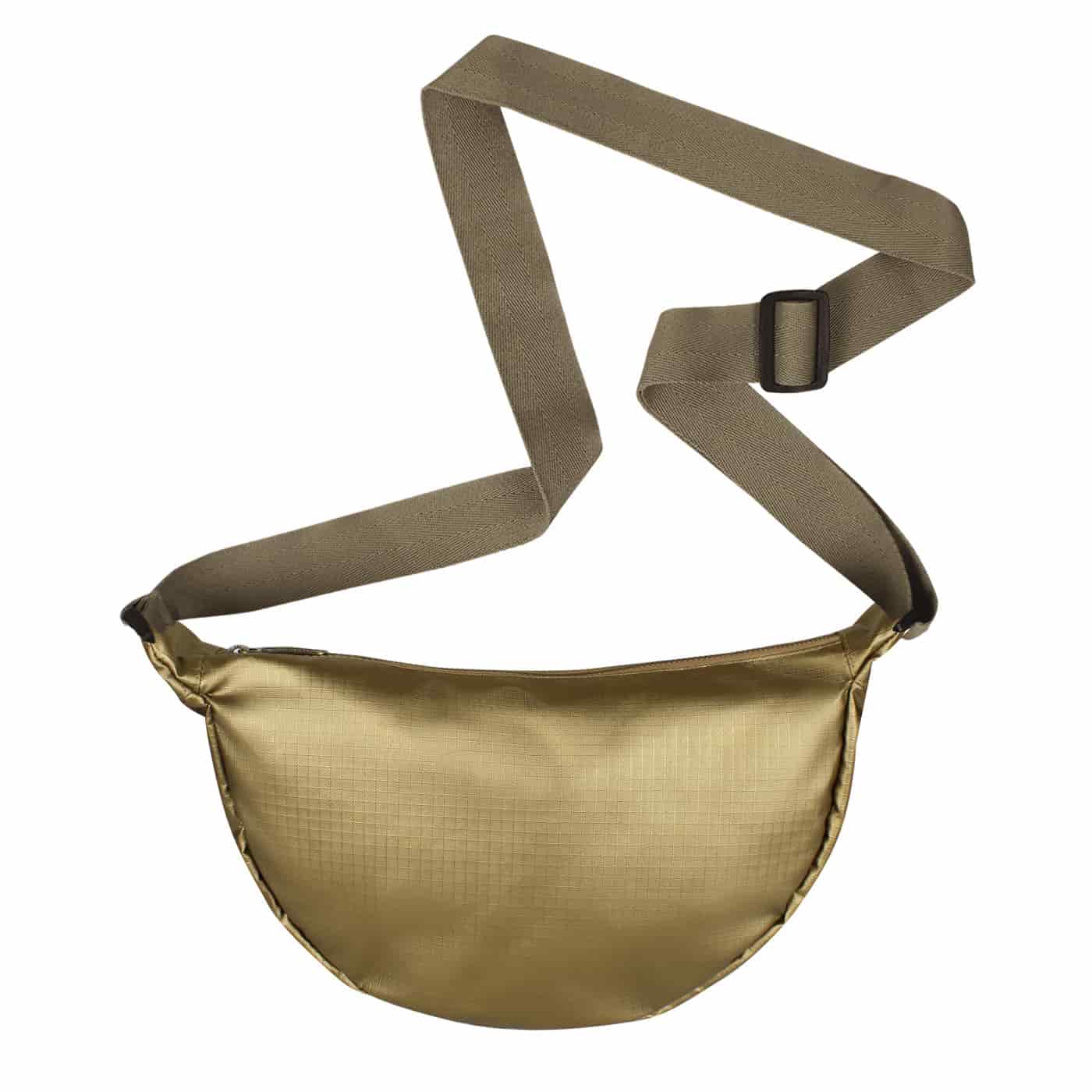 Bolso City Pequeño Manos Libres Plegable Ultra Brillante Gold - miniatura 1