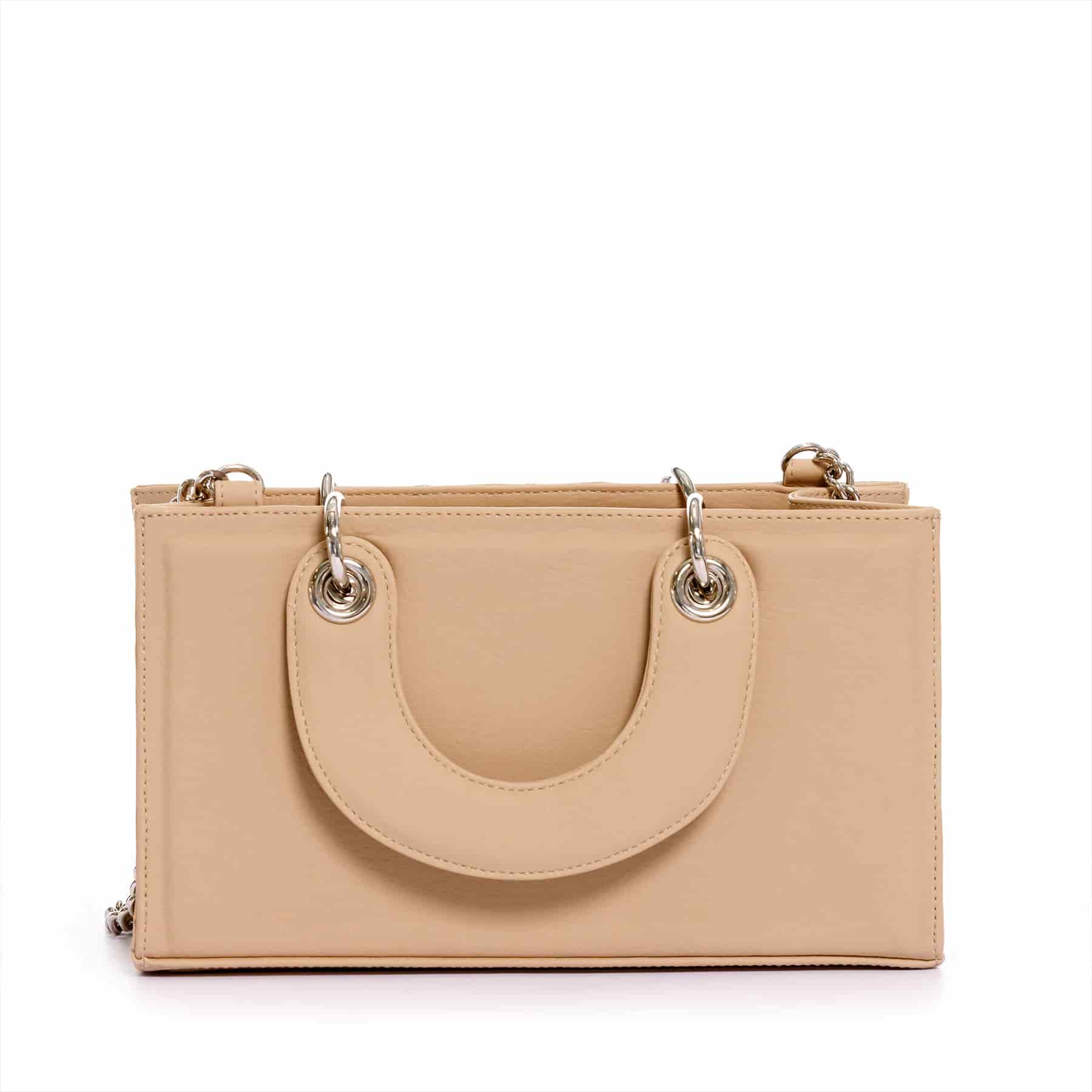 Cartera Para Mujer Mini España Beige Con Cargadera En Cadena - miniatura 3