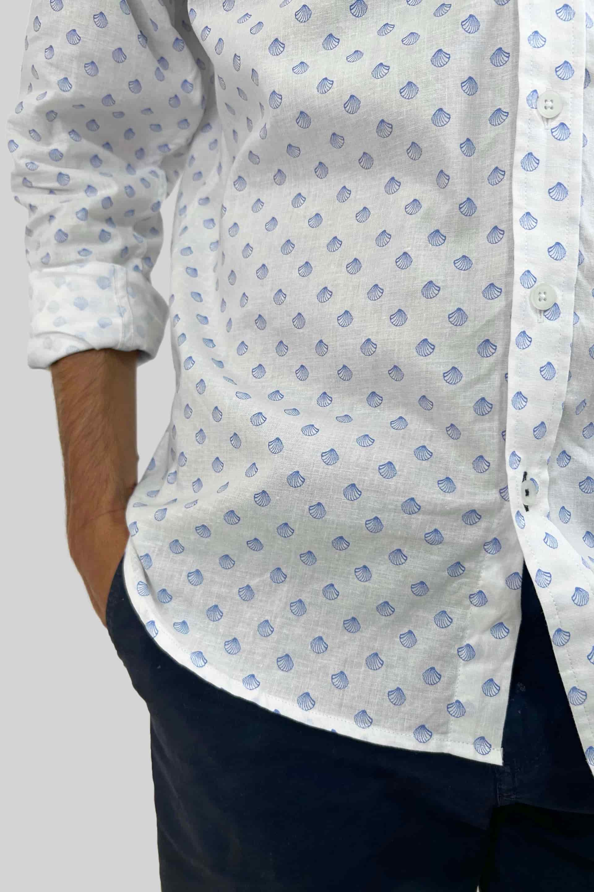 CAMISA LINO BLUE SHELLS - miniatura 3
