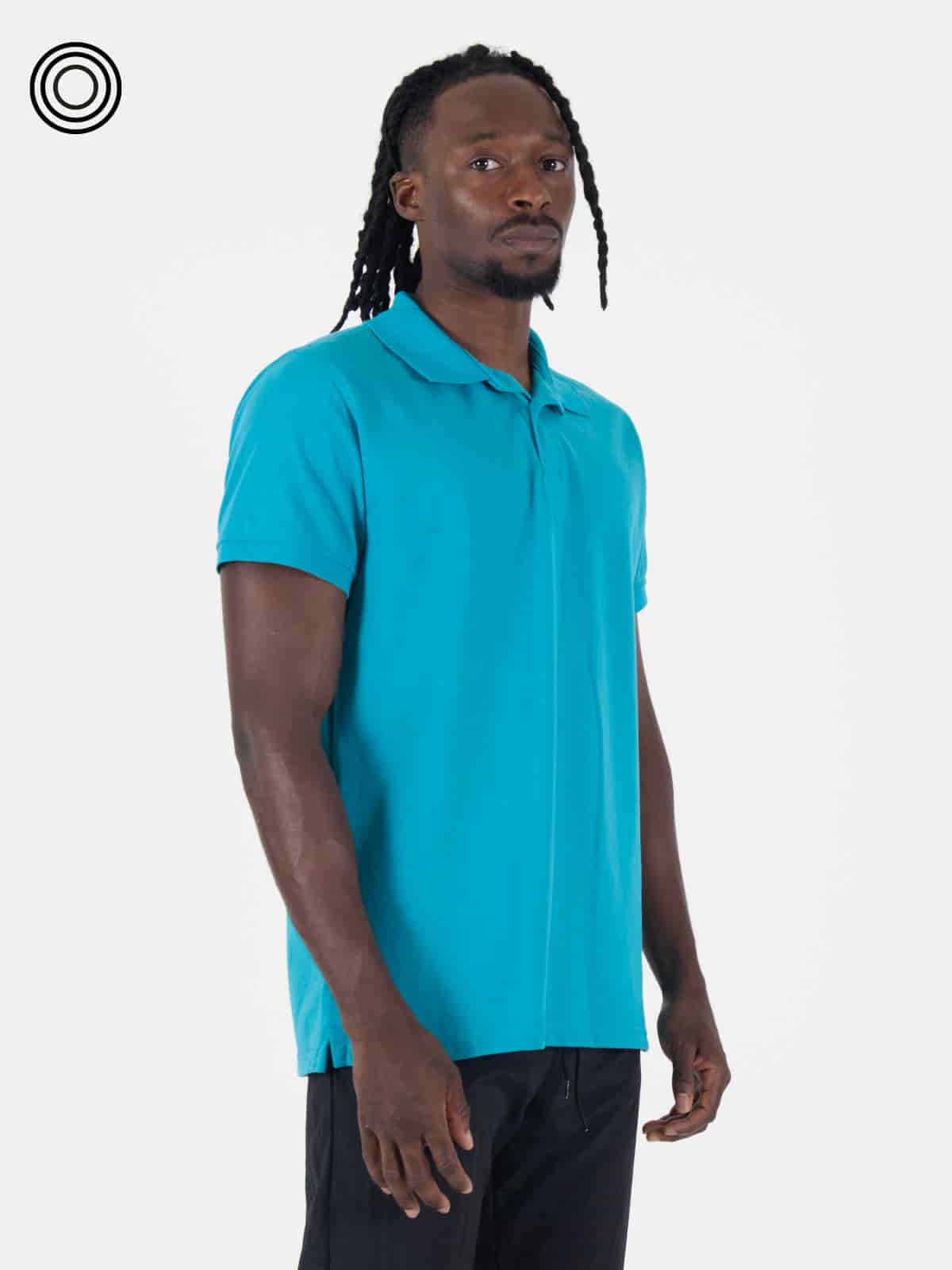 Polo camiseta hombre azul cielo - miniatura 2