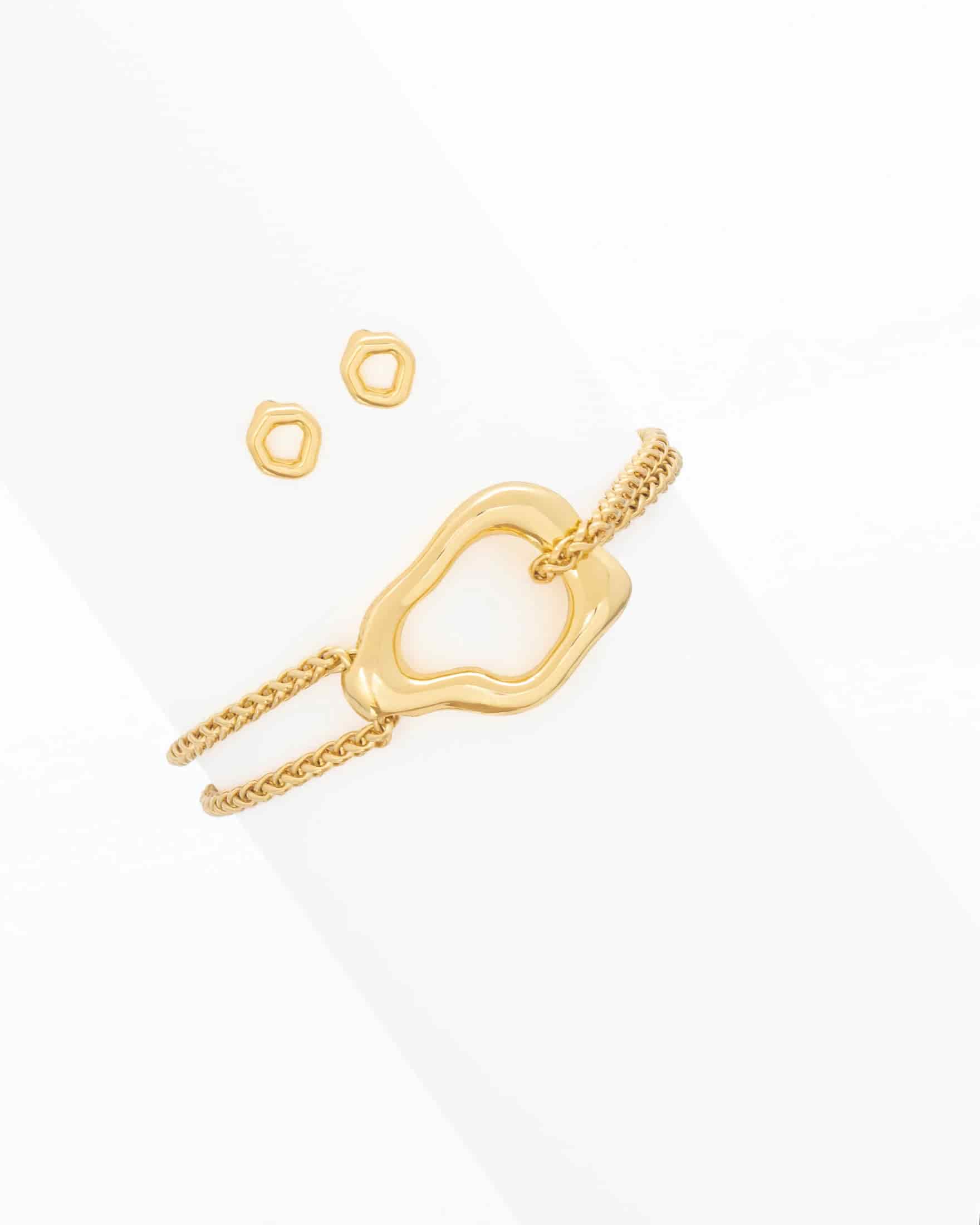 Pulsera Silueta Amorfa + Aretes - miniatura 3