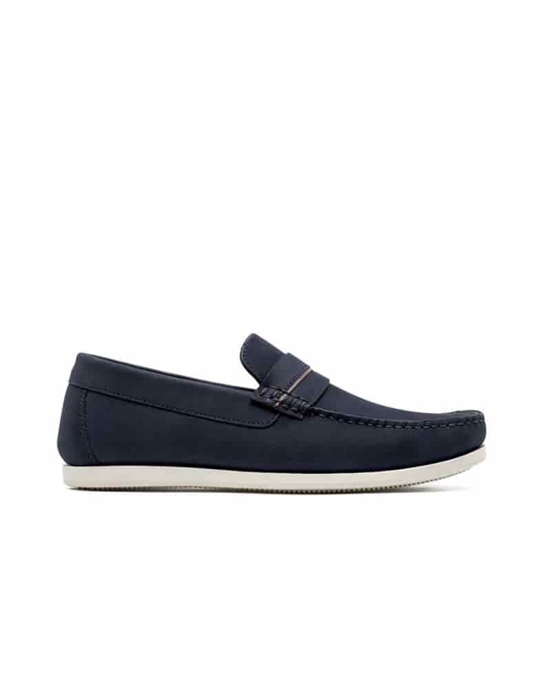 Mocasín casual para hombre en cuero nobuck REF 02SOUL24 - miniatura 2