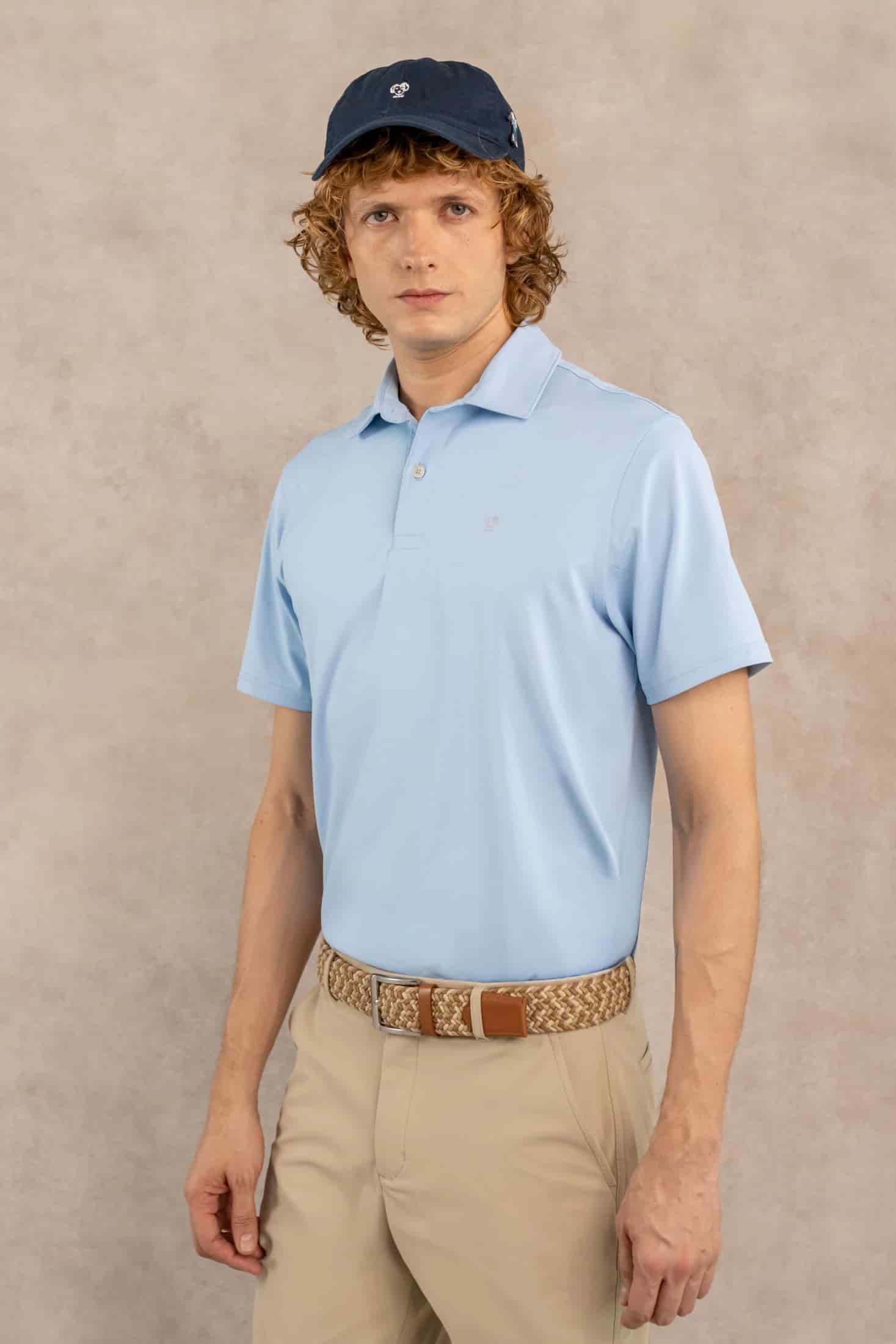 Polo Performance Antiarrugas Celeste - miniatura 3