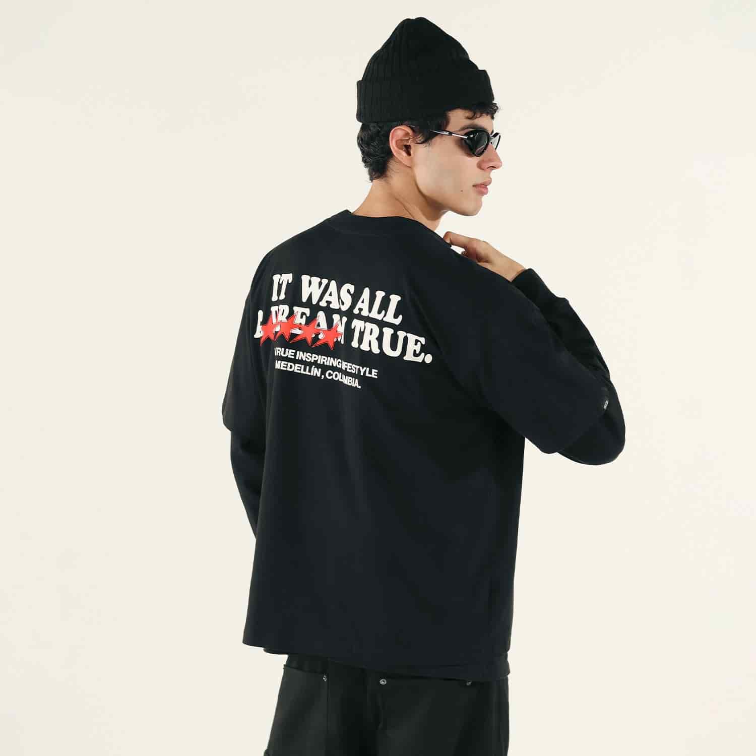 Dream True Boxy T-Shirt - Black - miniatura 8