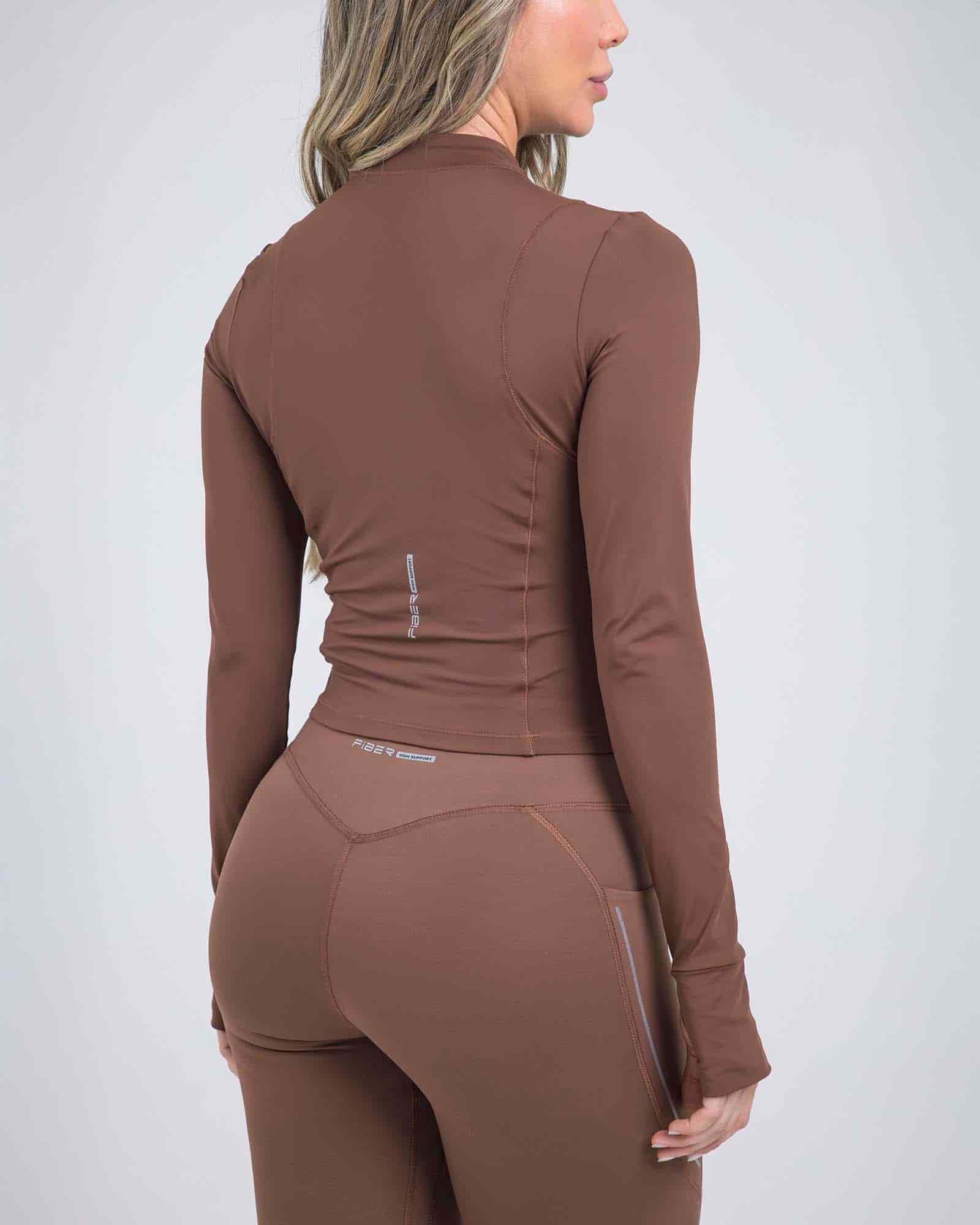 Chaqueta sculpt edge marron outdoor FIBER - miniatura 4
