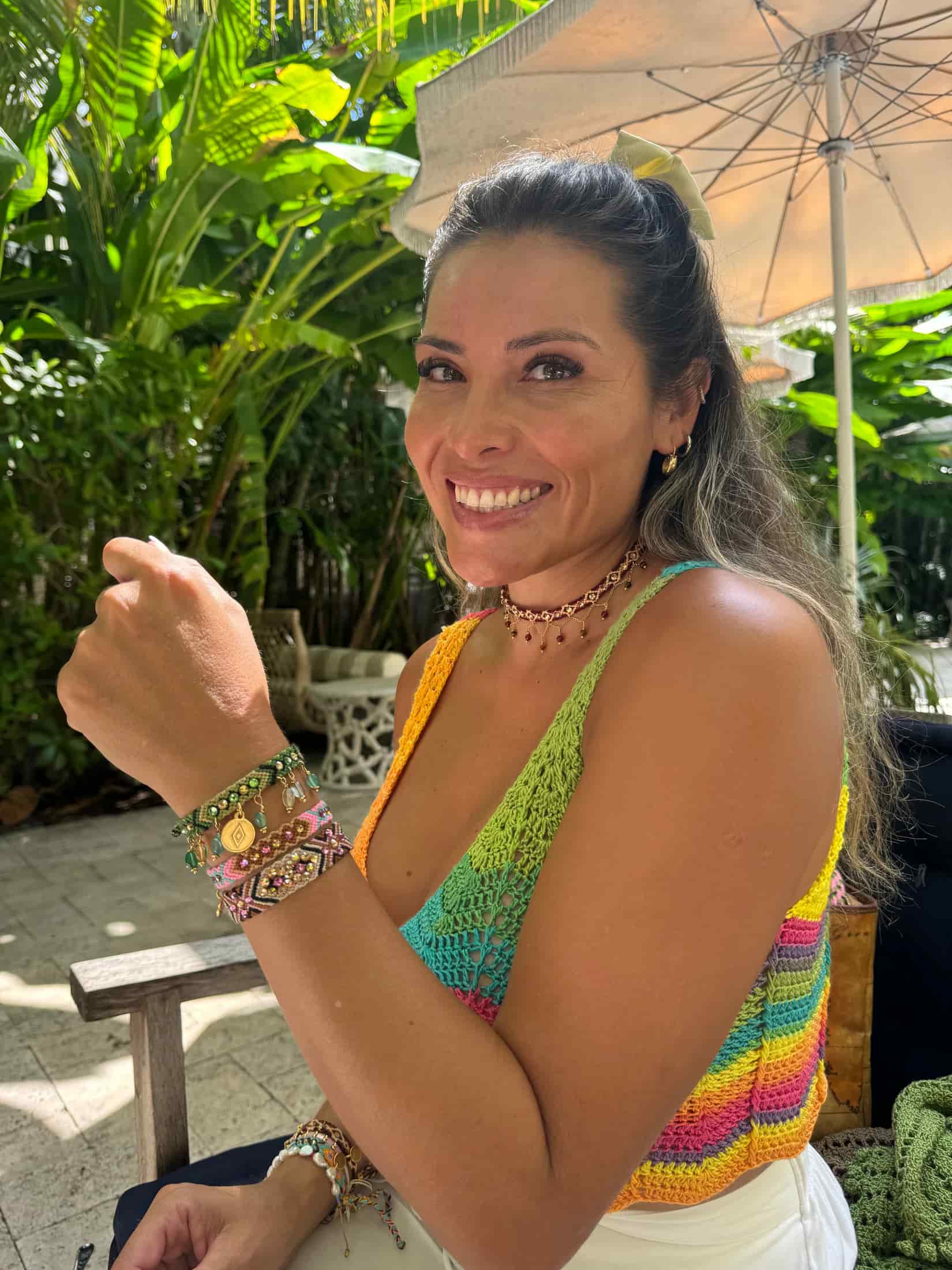 Kalepsu Wayuu bracelet - Nature Green - miniatura 3
