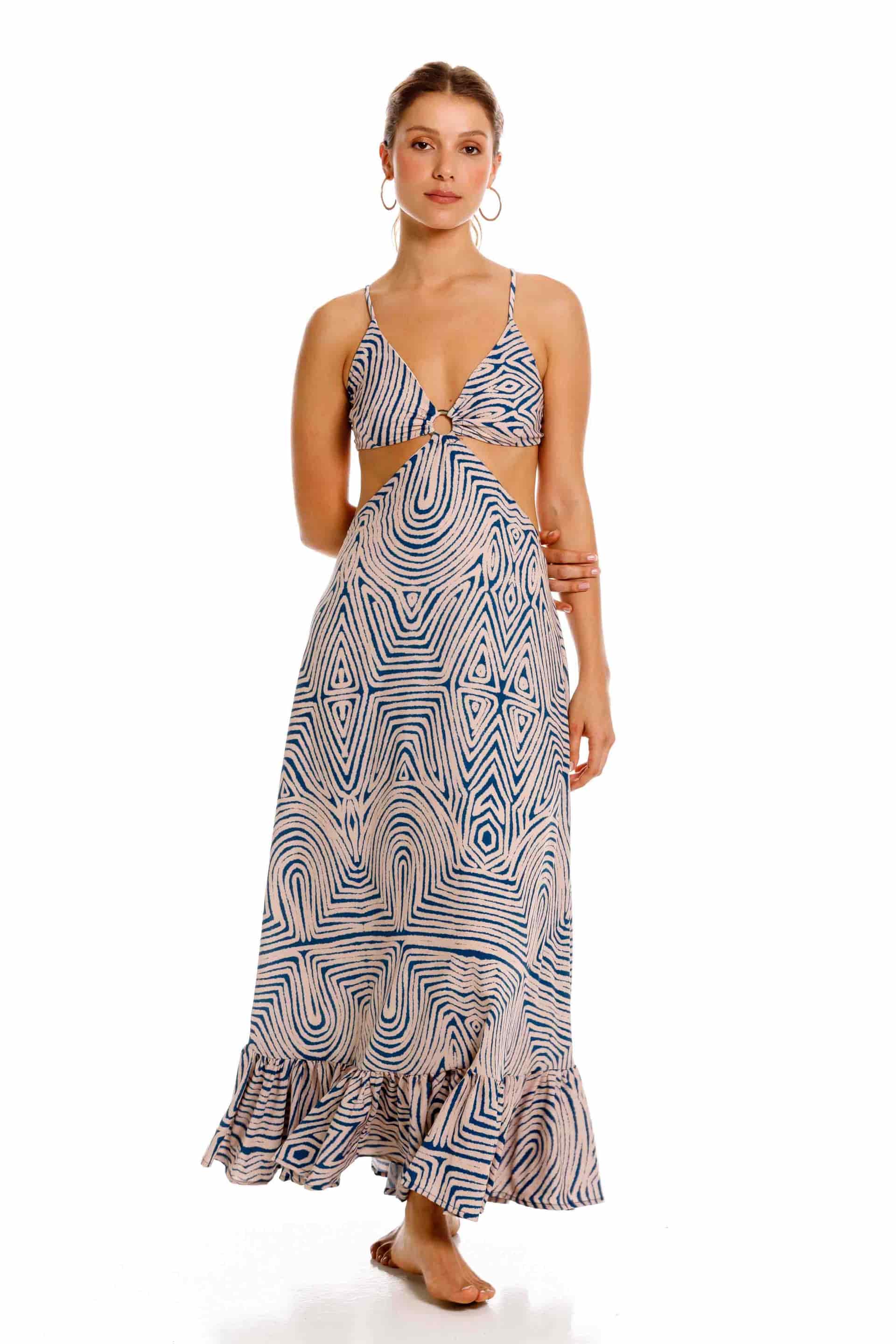 Vestido Largo Altamar Top Nairobi Azul - miniatura 1