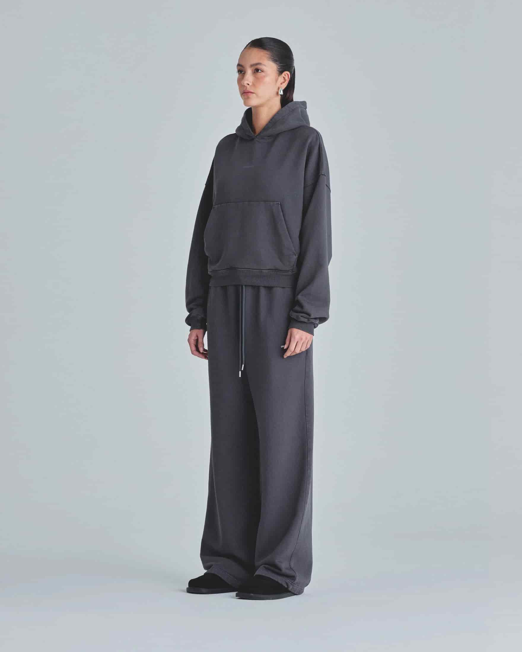 W Line Basic Boxy Fit Hoodie Dark Gray - miniatura 5