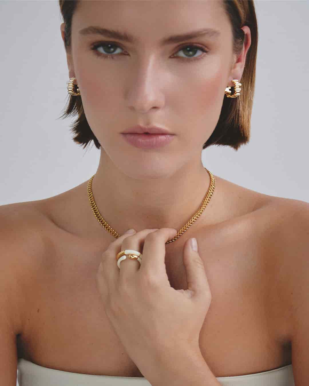 Collar Trenzado Ancho Acero Inoxidable - miniatura 3