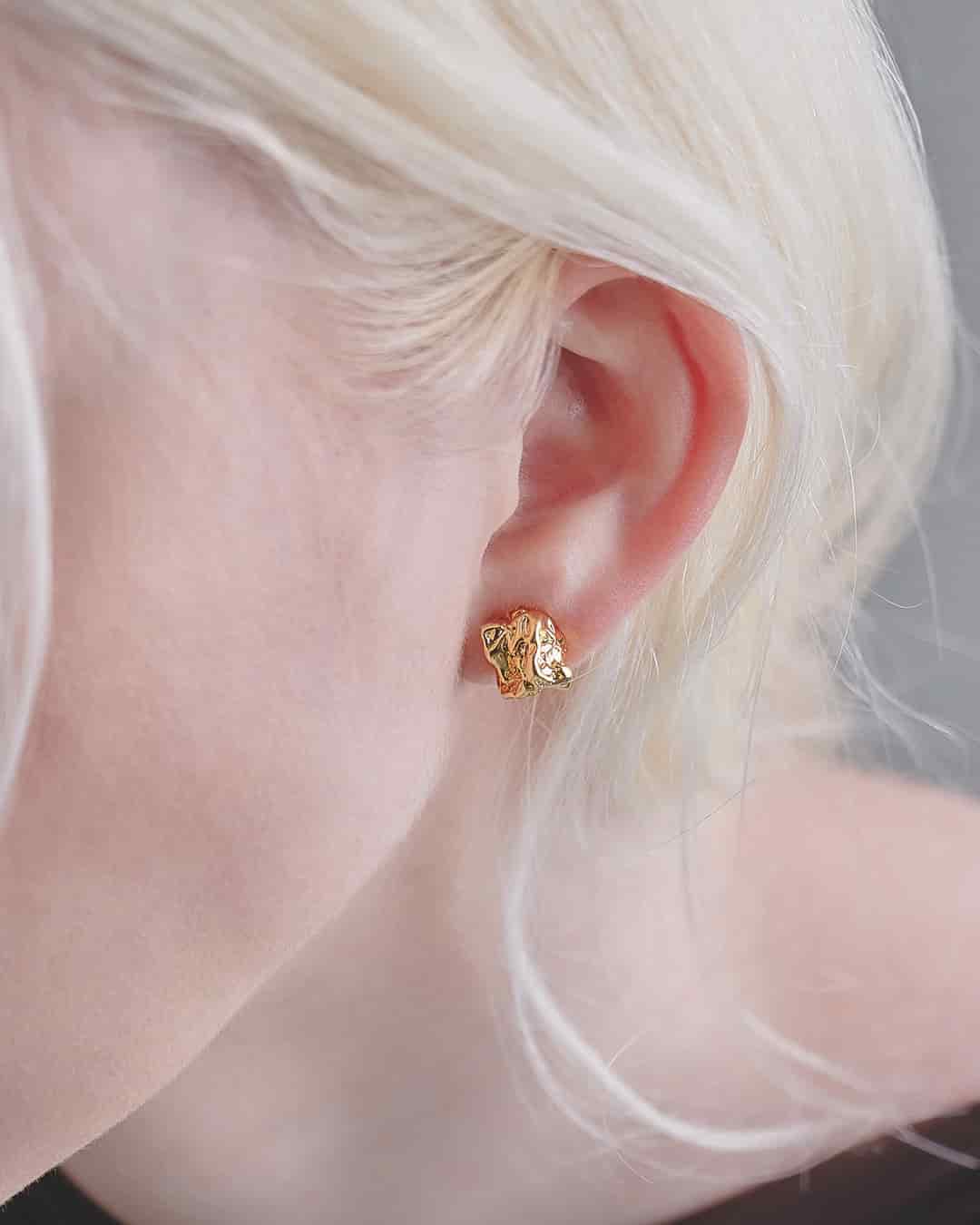 Aretes Tallados Oro - miniatura 2
