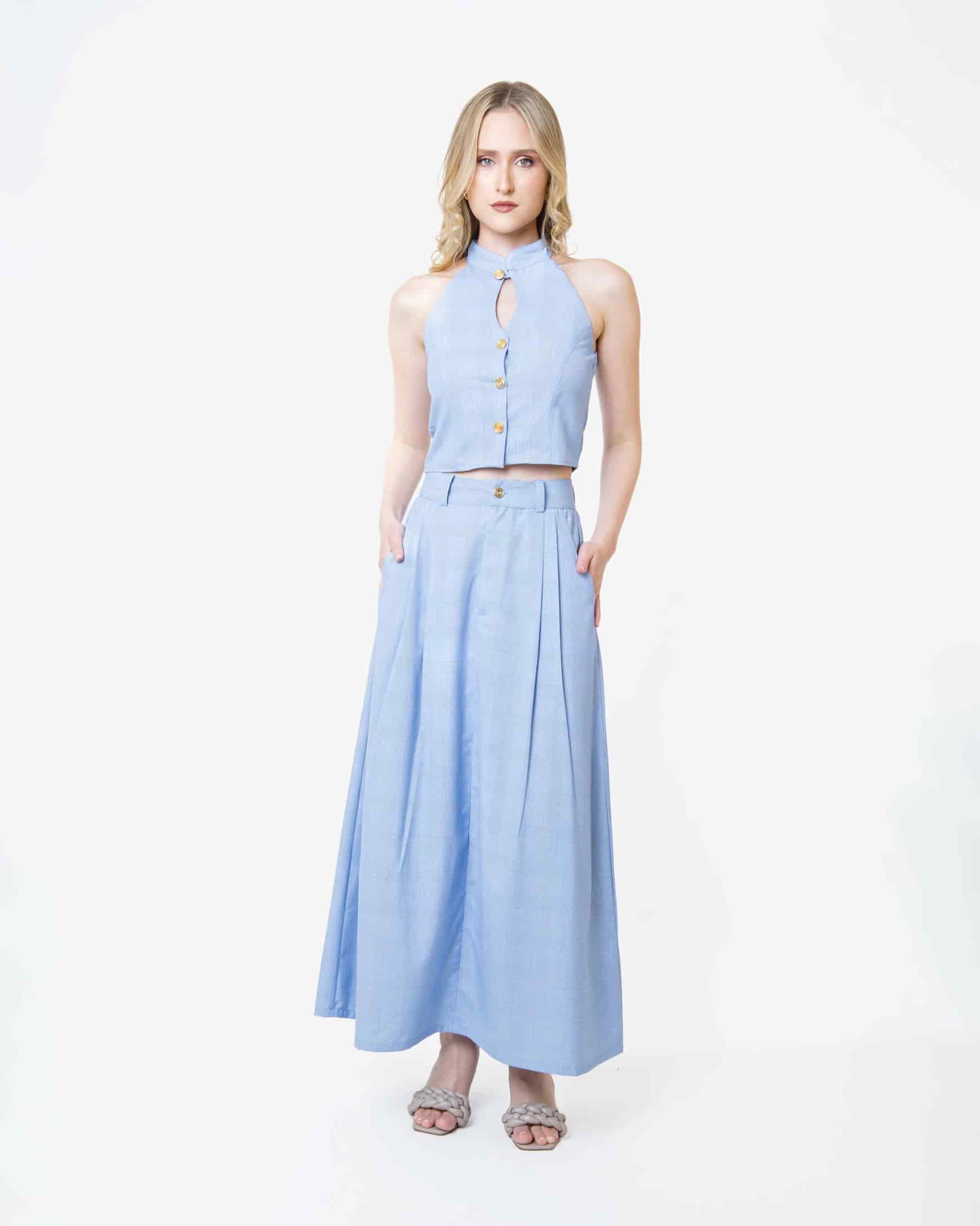 Sky Blue Agenda Skirt - miniatura 1