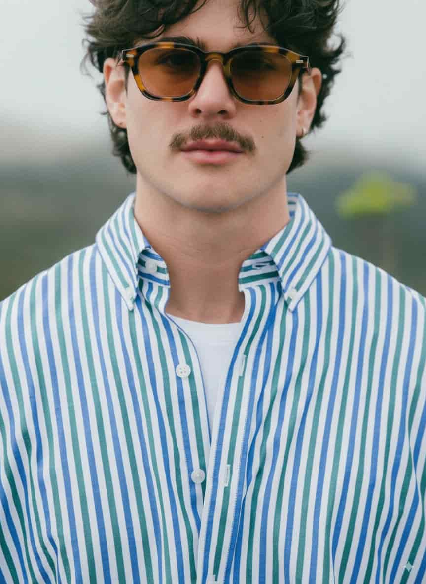 Camisa Lucca Rayas Verdes - miniatura 5