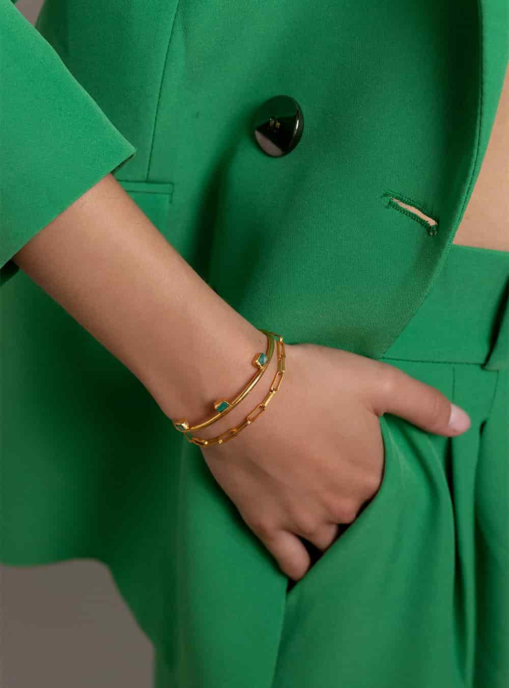 Gloom Emerald Bracelet Chain - miniatura 1