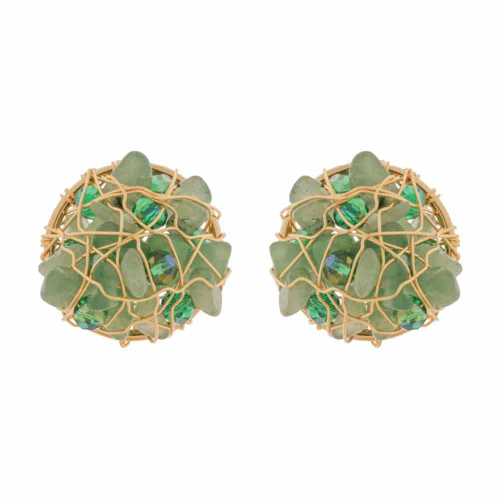 Aretes Topo Tejido Circular - miniatura 3