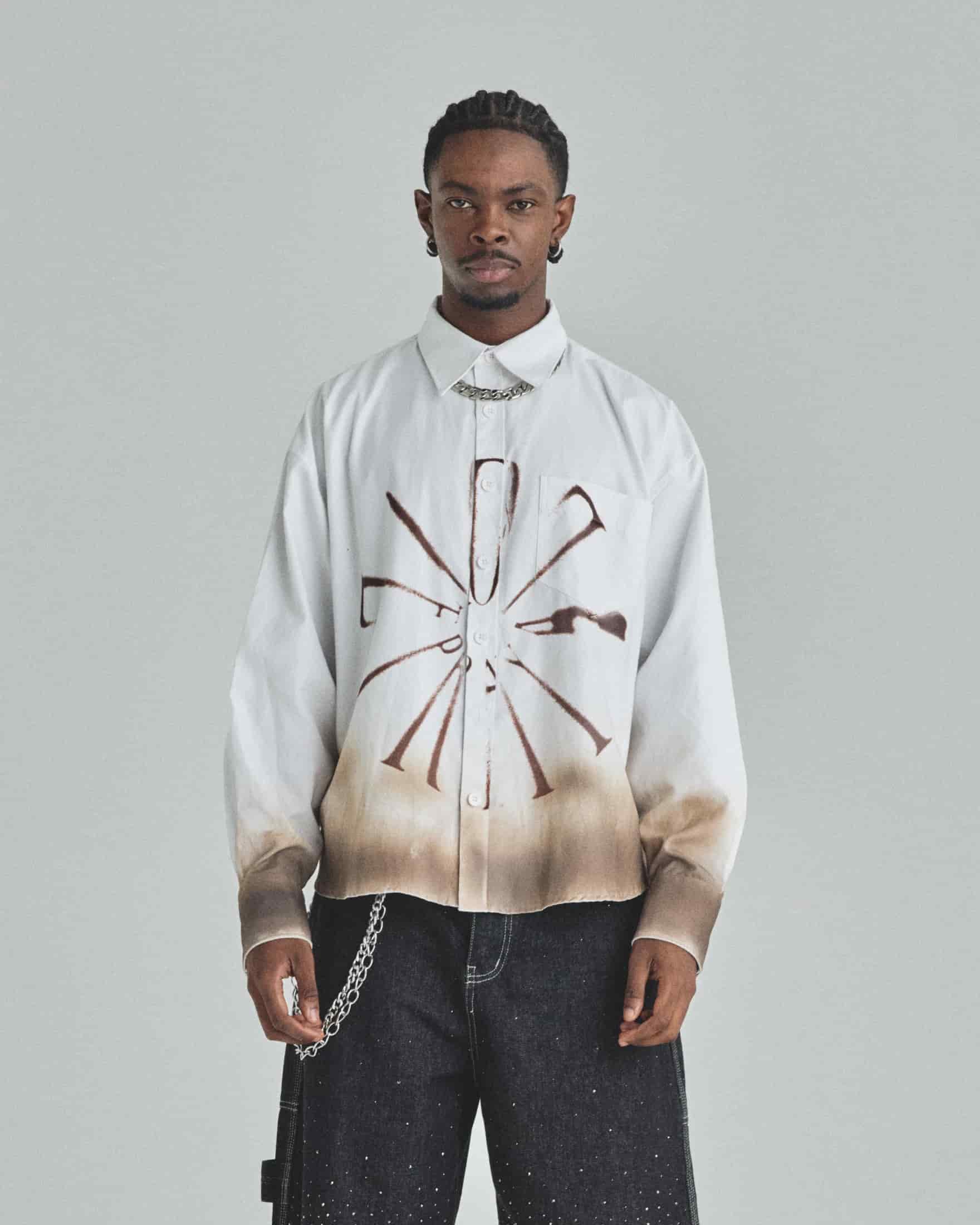 Spring Pray 4 Love Boxy Fit Long Sleeve Shirt Burnt White - miniatura 2