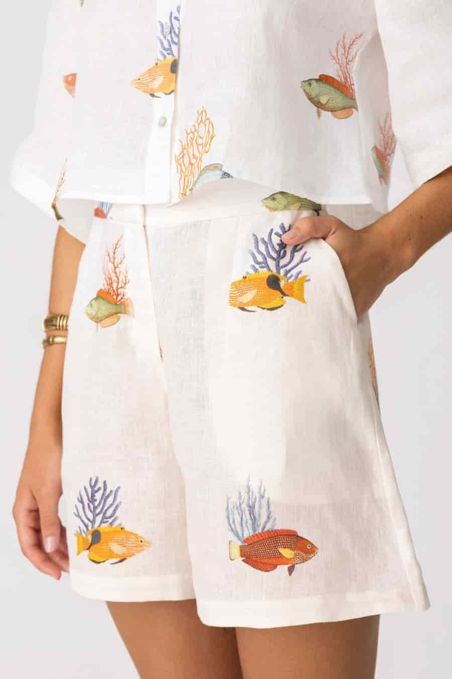Women's linen short nemo - miniatura 5