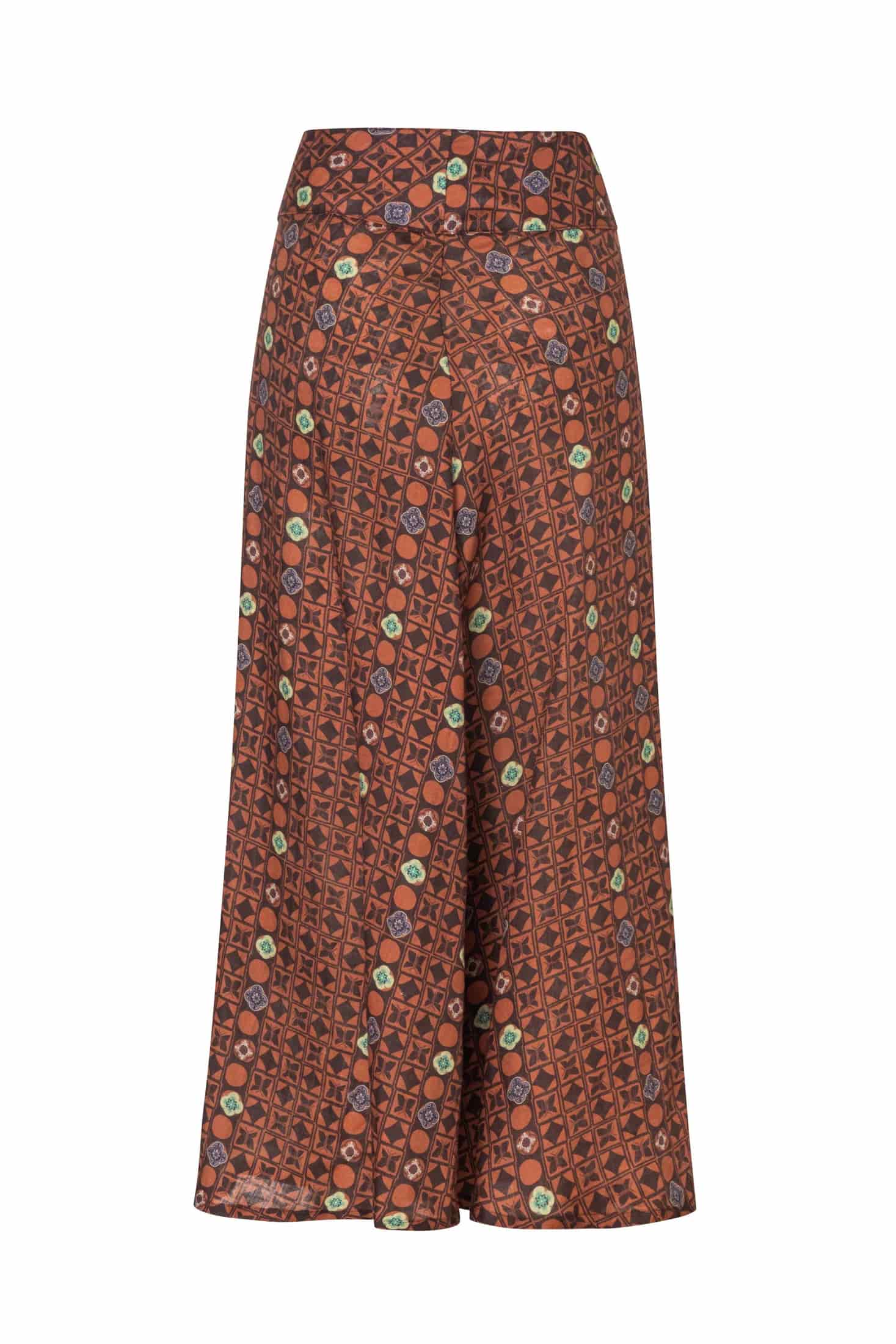 Agave Linen Skirt / Terracota Mosaic - miniatura 4