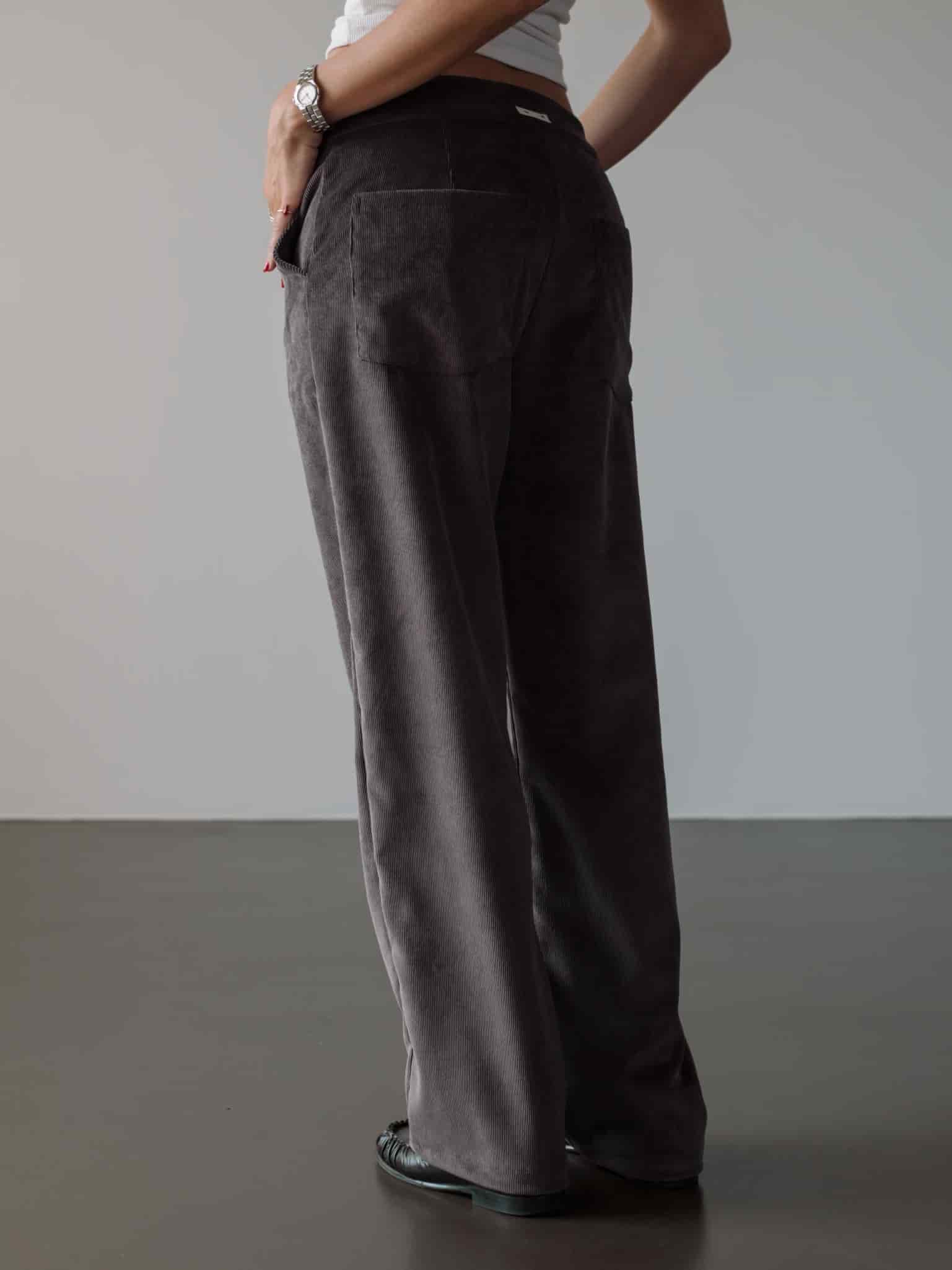 CORD STRAIGHT TROUSER - DEEP BROWN - miniatura 6