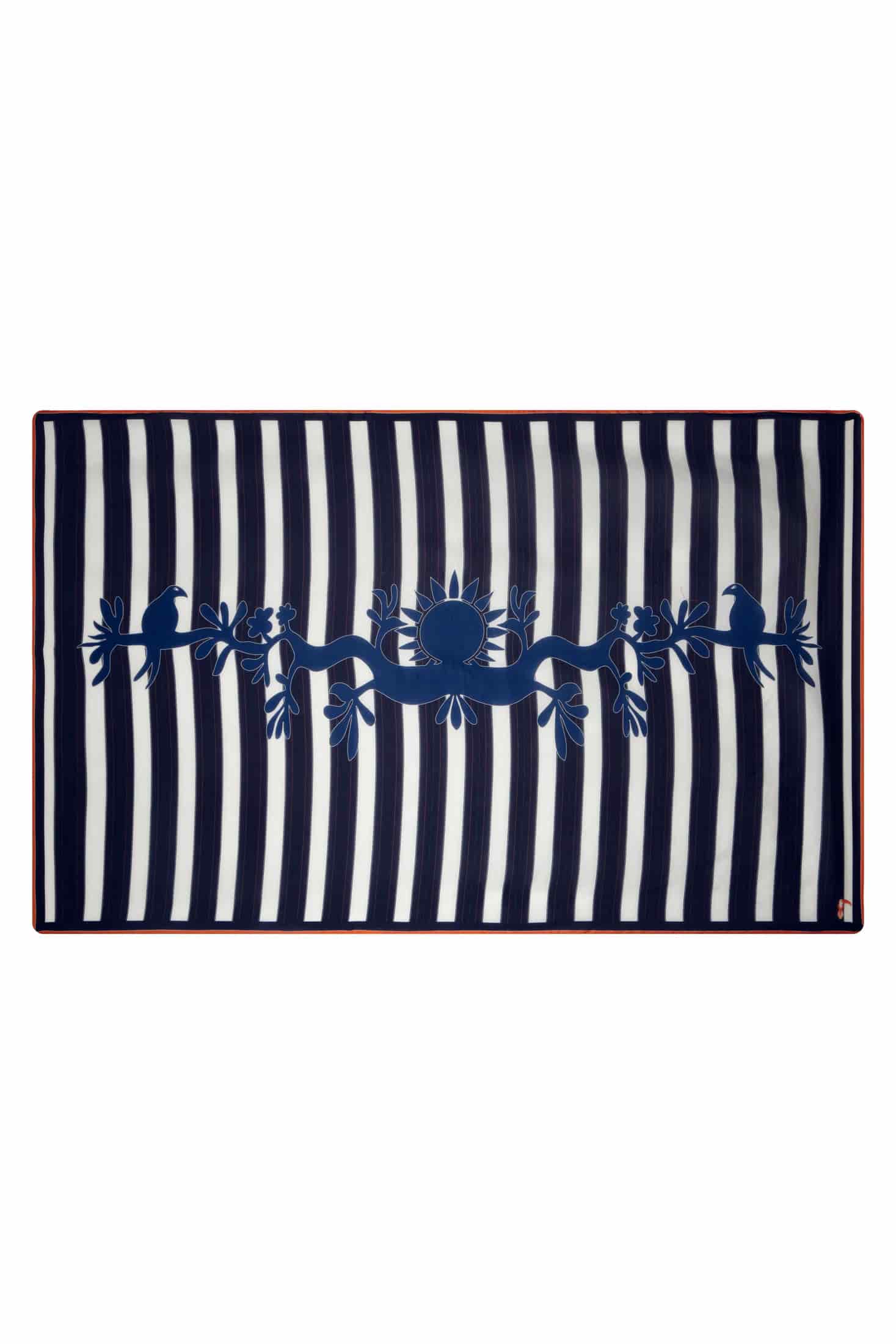 De La Falaise Cotton Silk Sarong / Navy Solana Shield - miniatura 4