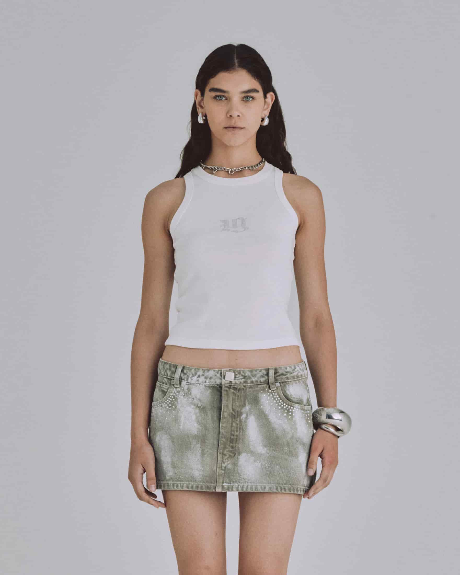 94' Gothic U Halter Tank Top White - miniatura 2
