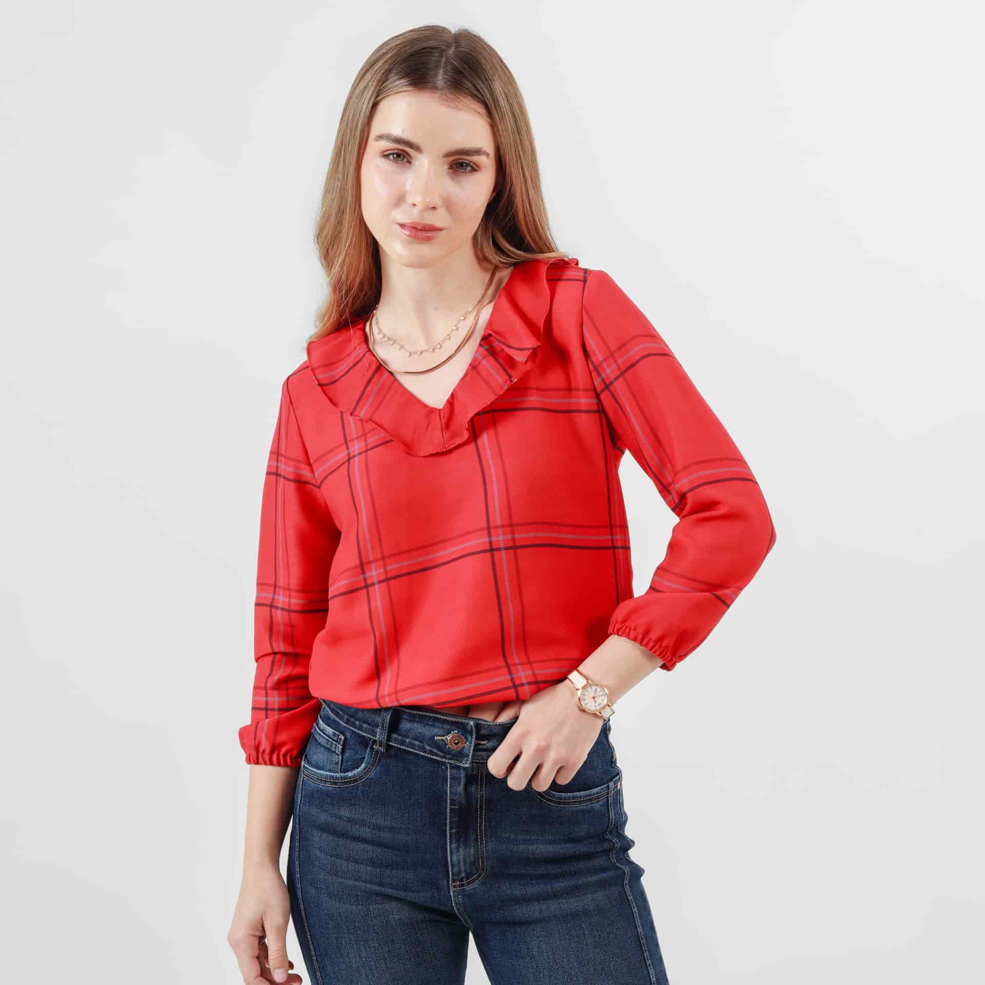 Blusa Cuello V Manga 3Cuartos - miniatura 2