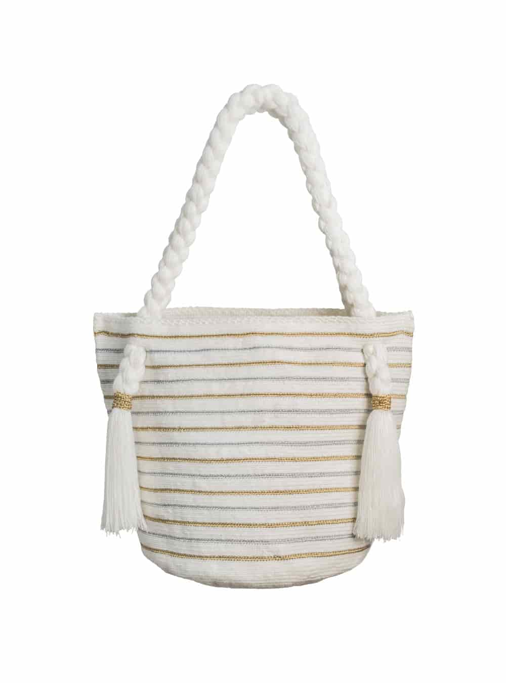 Tote bag  wayuu silver gold - miniatura 1