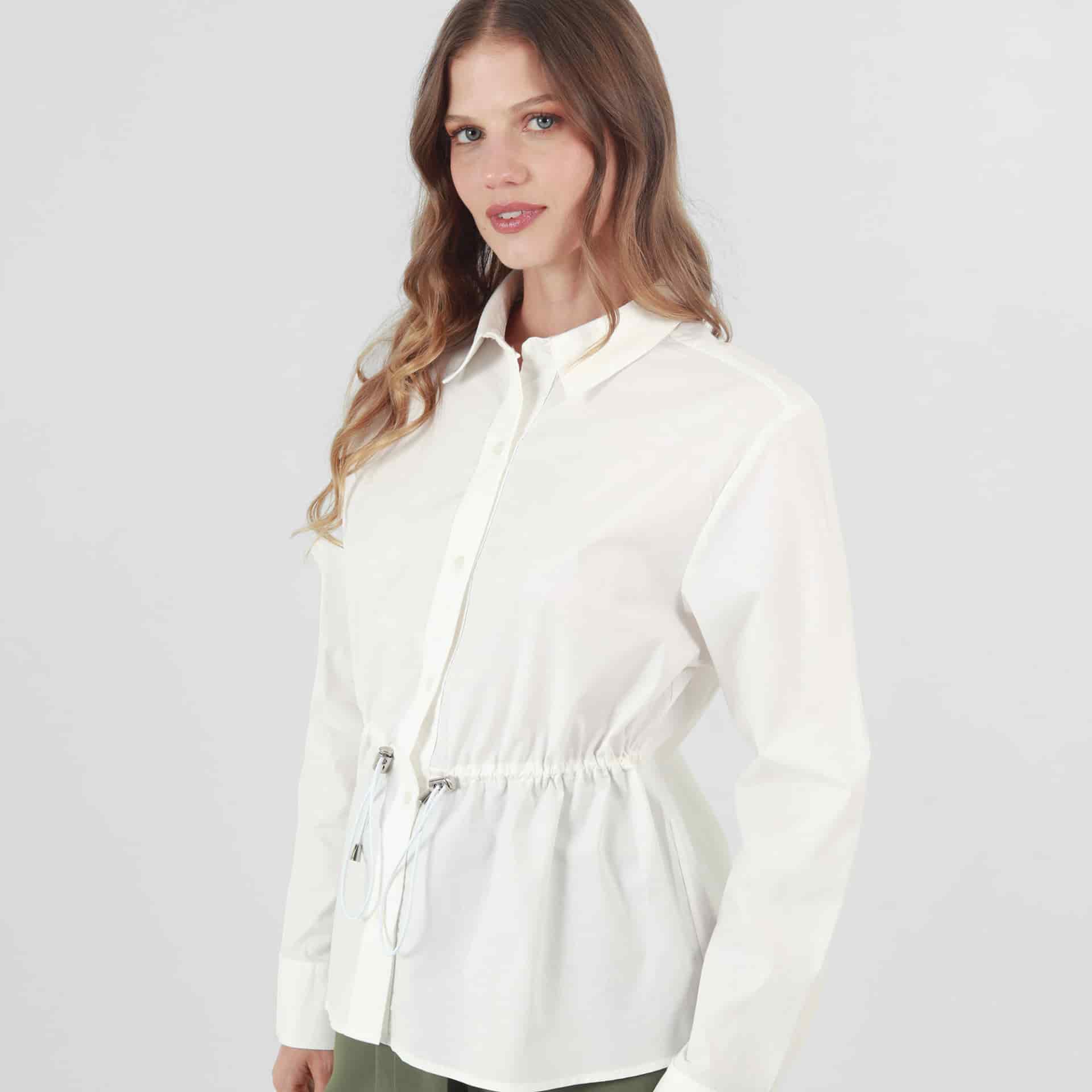 Blusa Cuello Camisero Manga Larga - miniatura 2