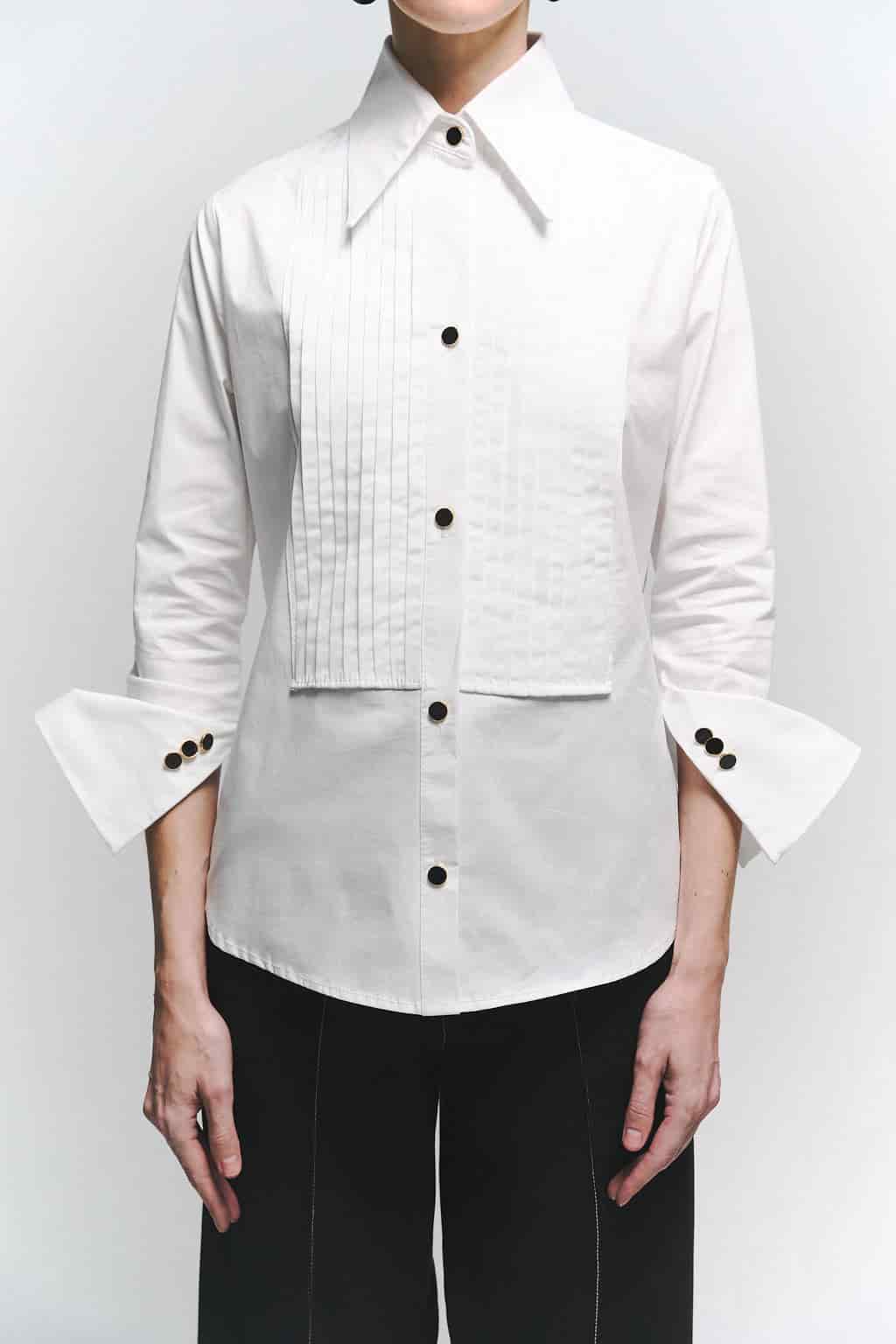 Blusa Smoking Marfil - miniatura 3