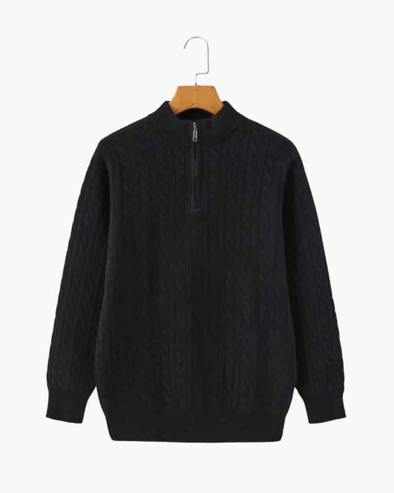 100% Cashmere Woven Half Zip - miniatura 17