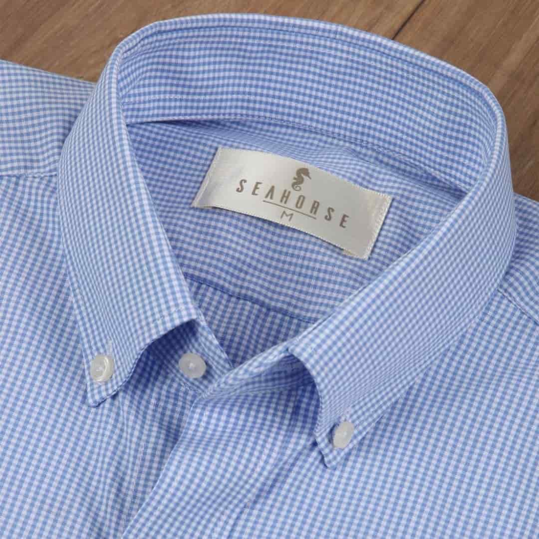 Camisa Manga Larga Cuadros Azul Claro - miniatura 2