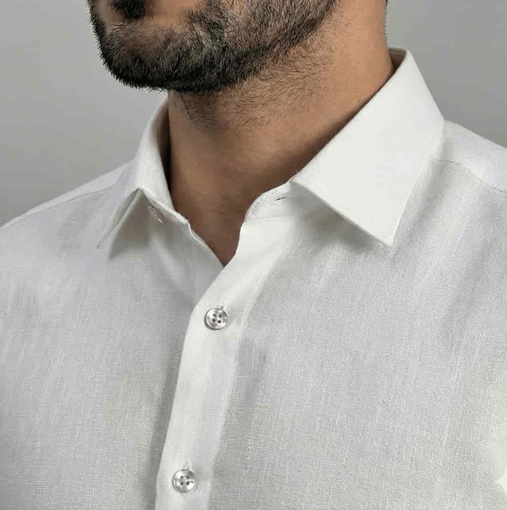 Camisa en lino manga corta para hombre Jon Sonen 017225031 - miniatura 2
