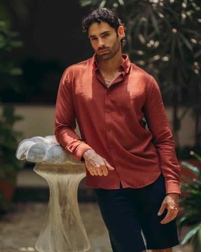 Camisa Terracota en rayón - miniatura 1
