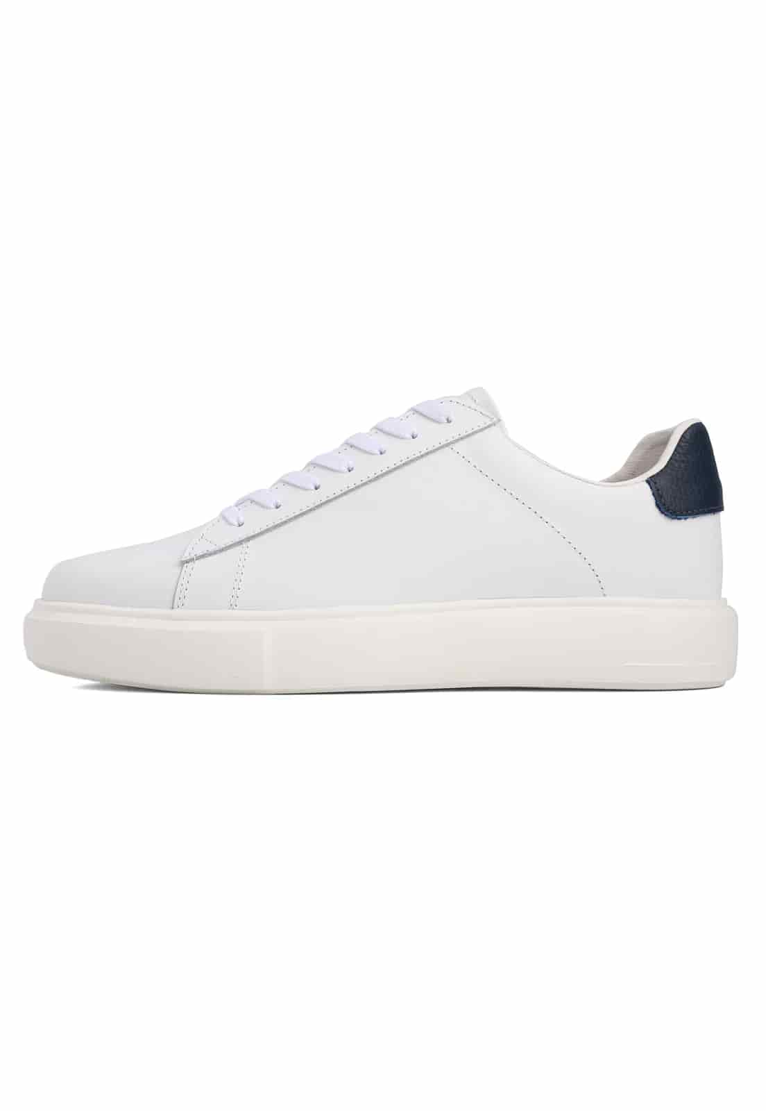 Tenis blancos suela blanca talon azul - miniatura 2