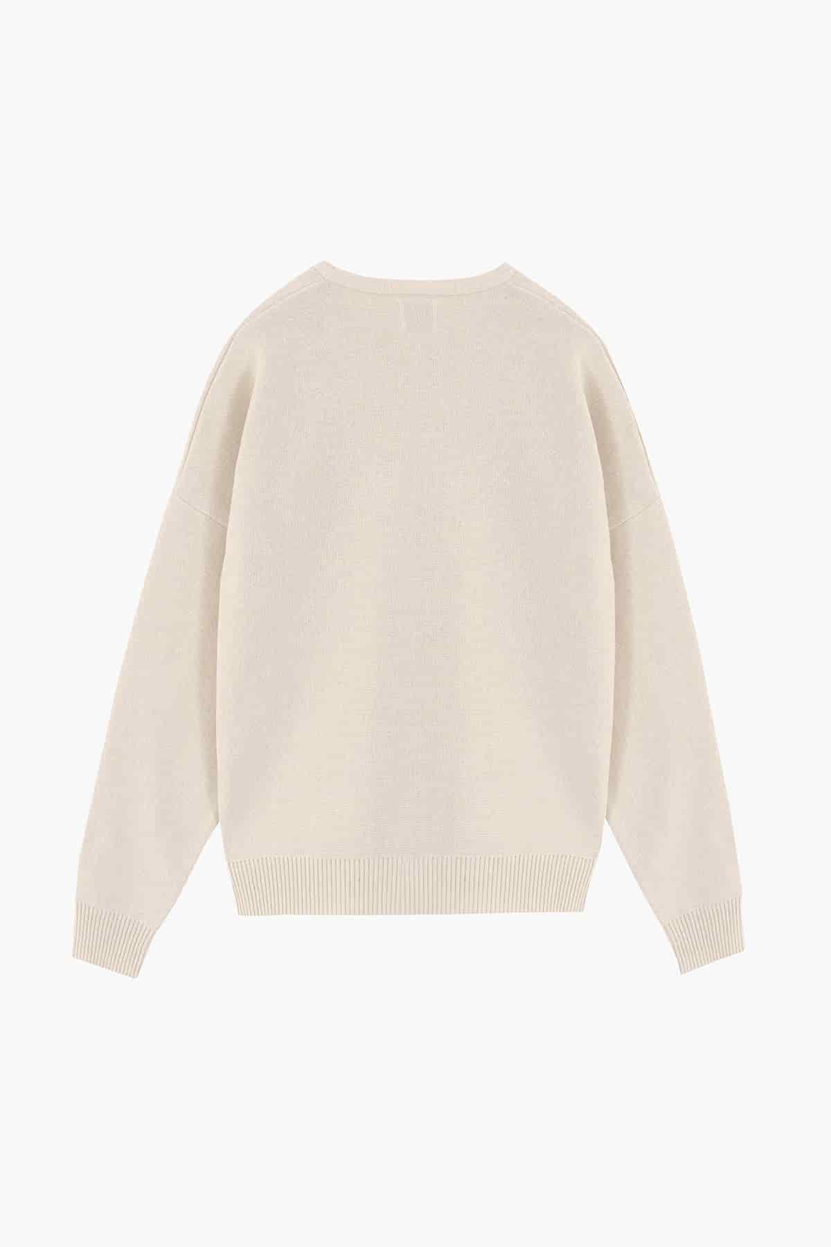 LOGO <3 SWEATER IVORY - miniatura 2