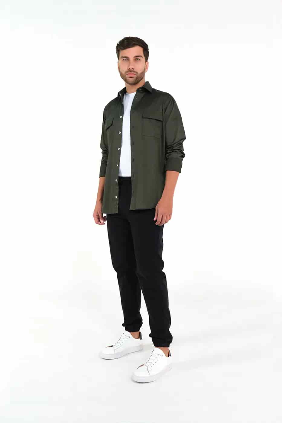 Pantalón Jogger Slim Fit Mezcla Algodón Negro - miniatura 3