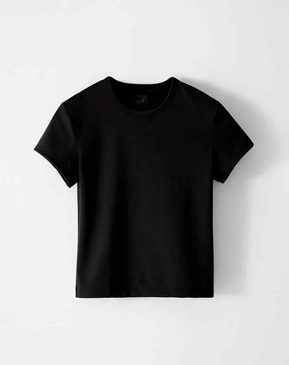 Camiseta deportiva secado rápido negra mujer - miniatura 6