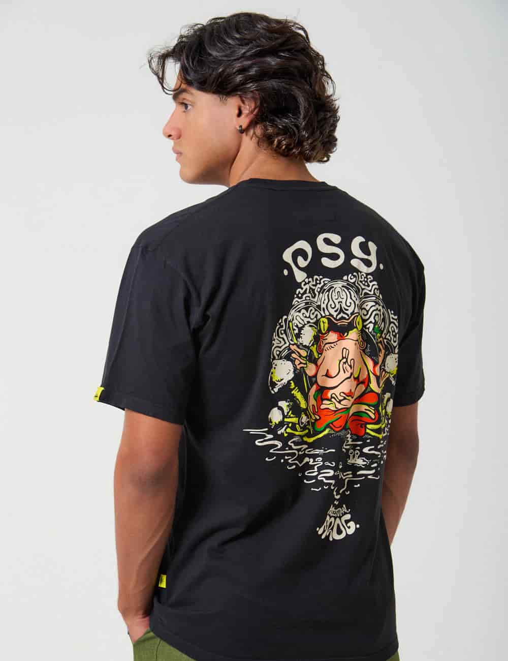 Camiseta Oversize Ancestral Frog negro Hombre - miniatura 1