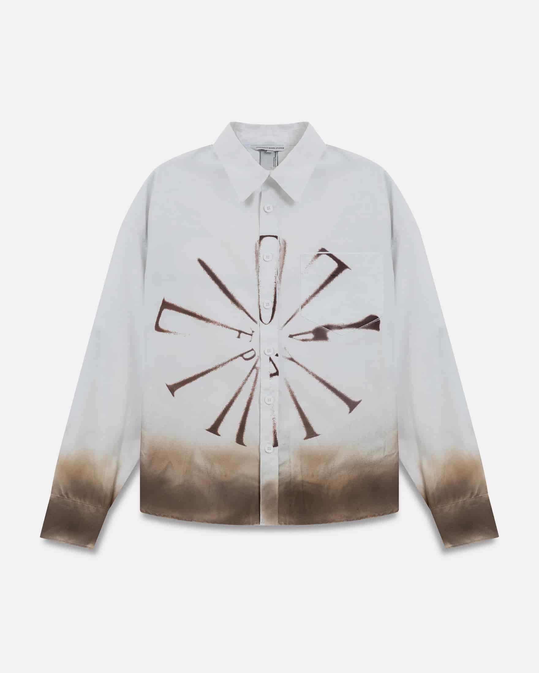 Spring Pray 4 Love Boxy Fit Long Sleeve Shirt Burnt White - miniatura 1