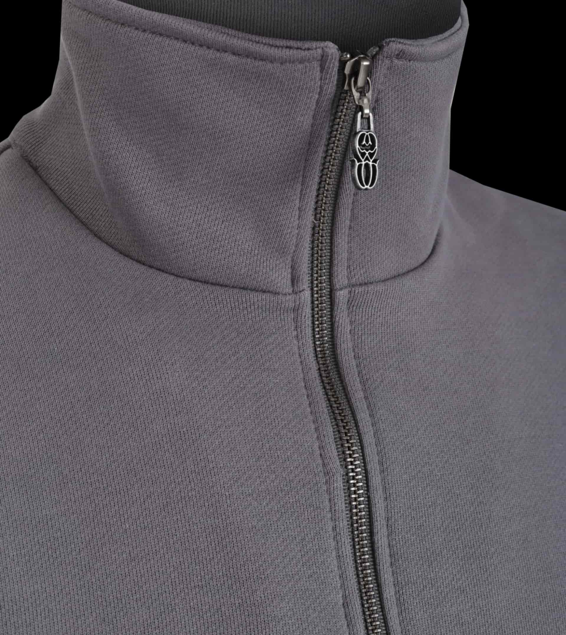 MONOGRAM ZIPPER GRAY SWEATER - miniatura 3
