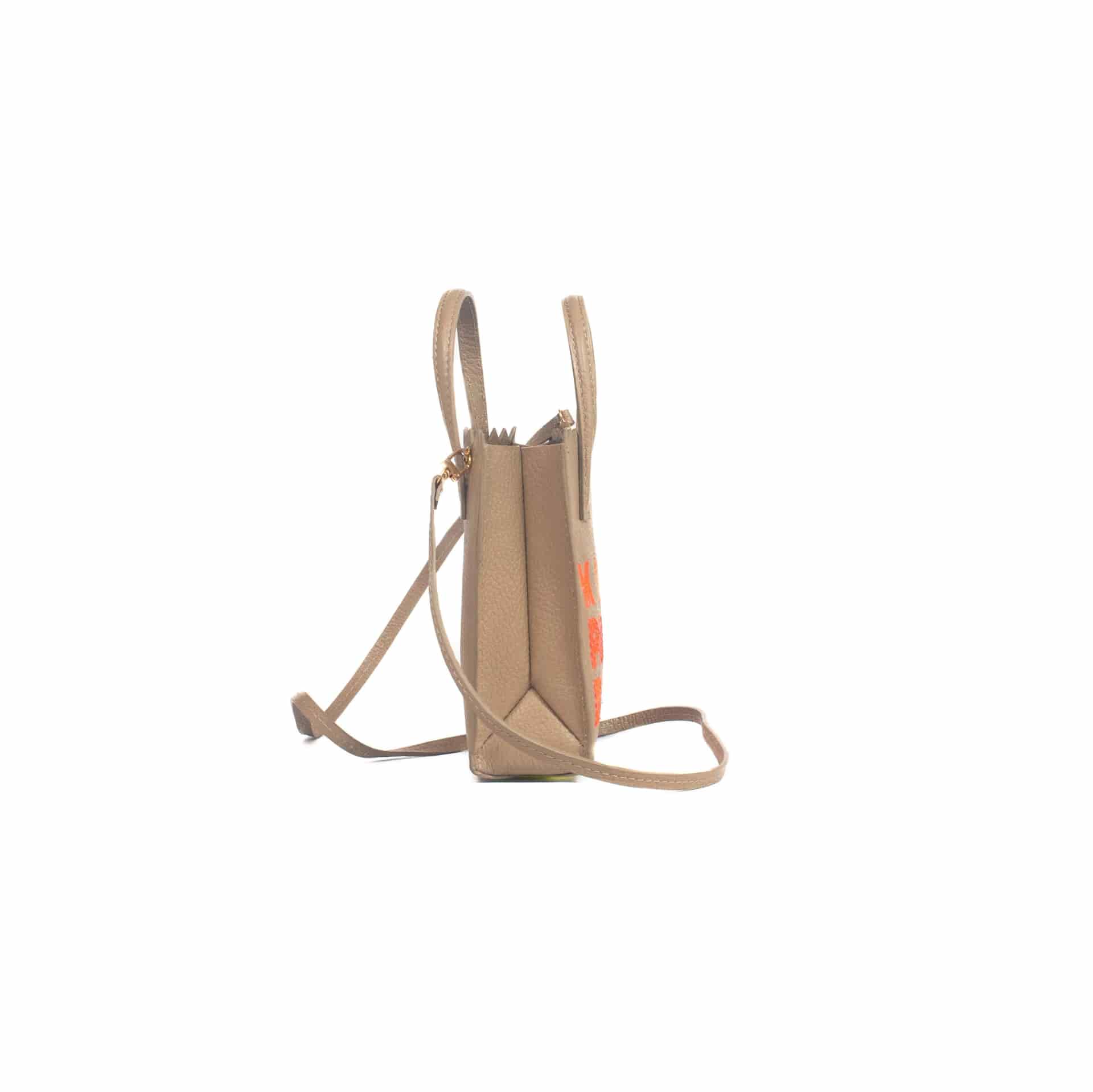 Mini Paper Bag - Cocoa x Neon Pink - miniatura 3