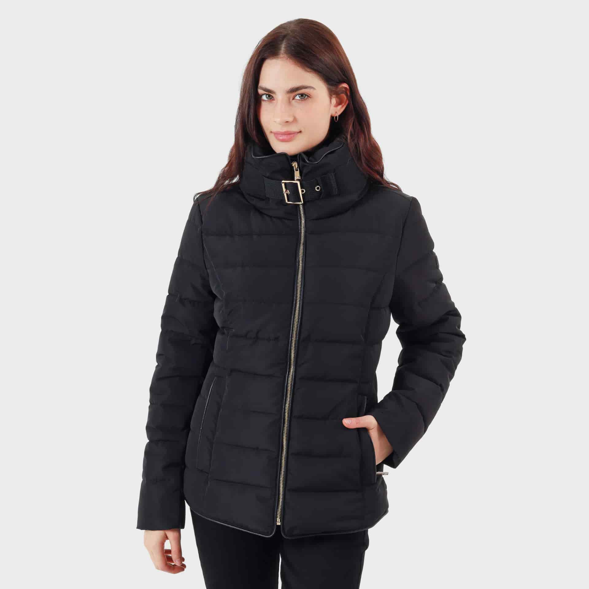 Chaqueta acolchada cuello alto con capucha interna - miniatura 20