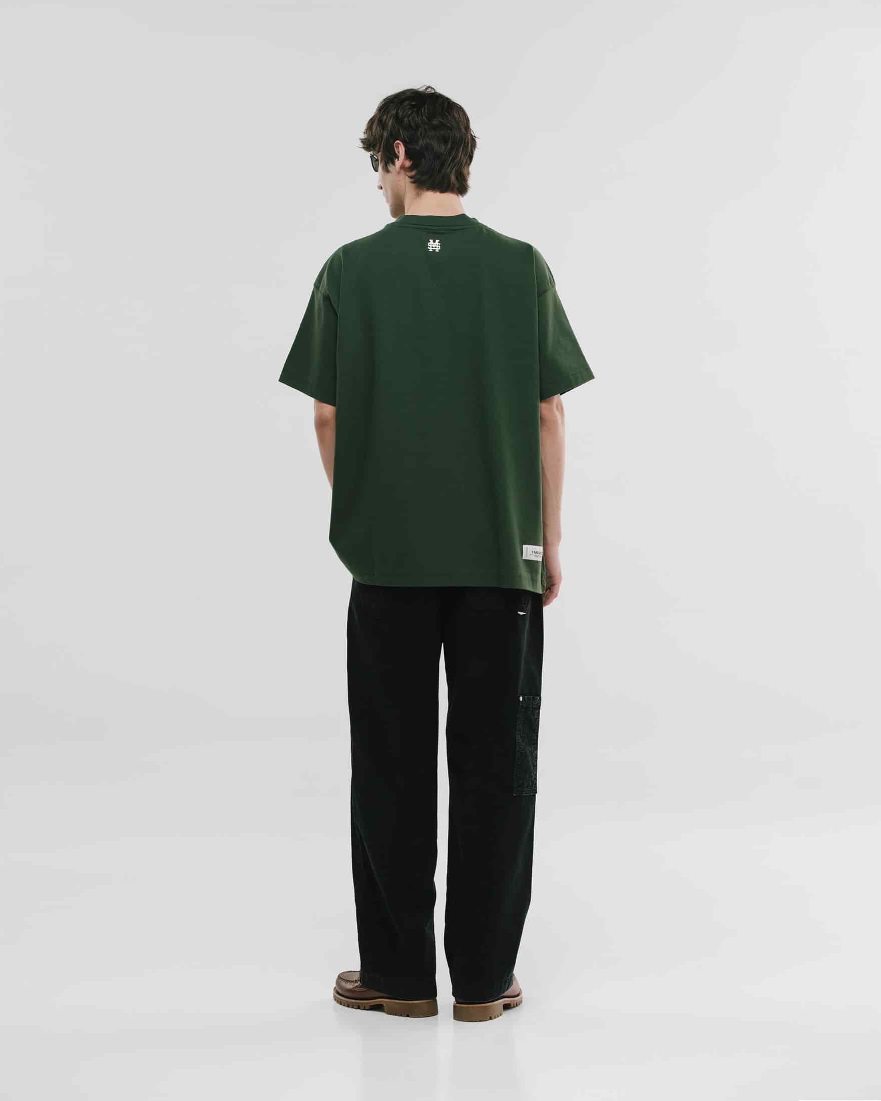 Camiseta Oversized Básica V4 - Forest Green - miniatura 3