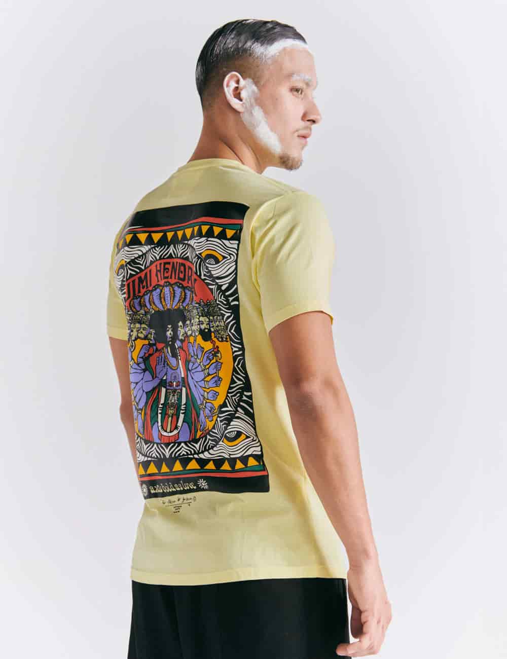 Camiseta Regular Fit Jimi hendrix  amarillo Hombre - miniatura 3