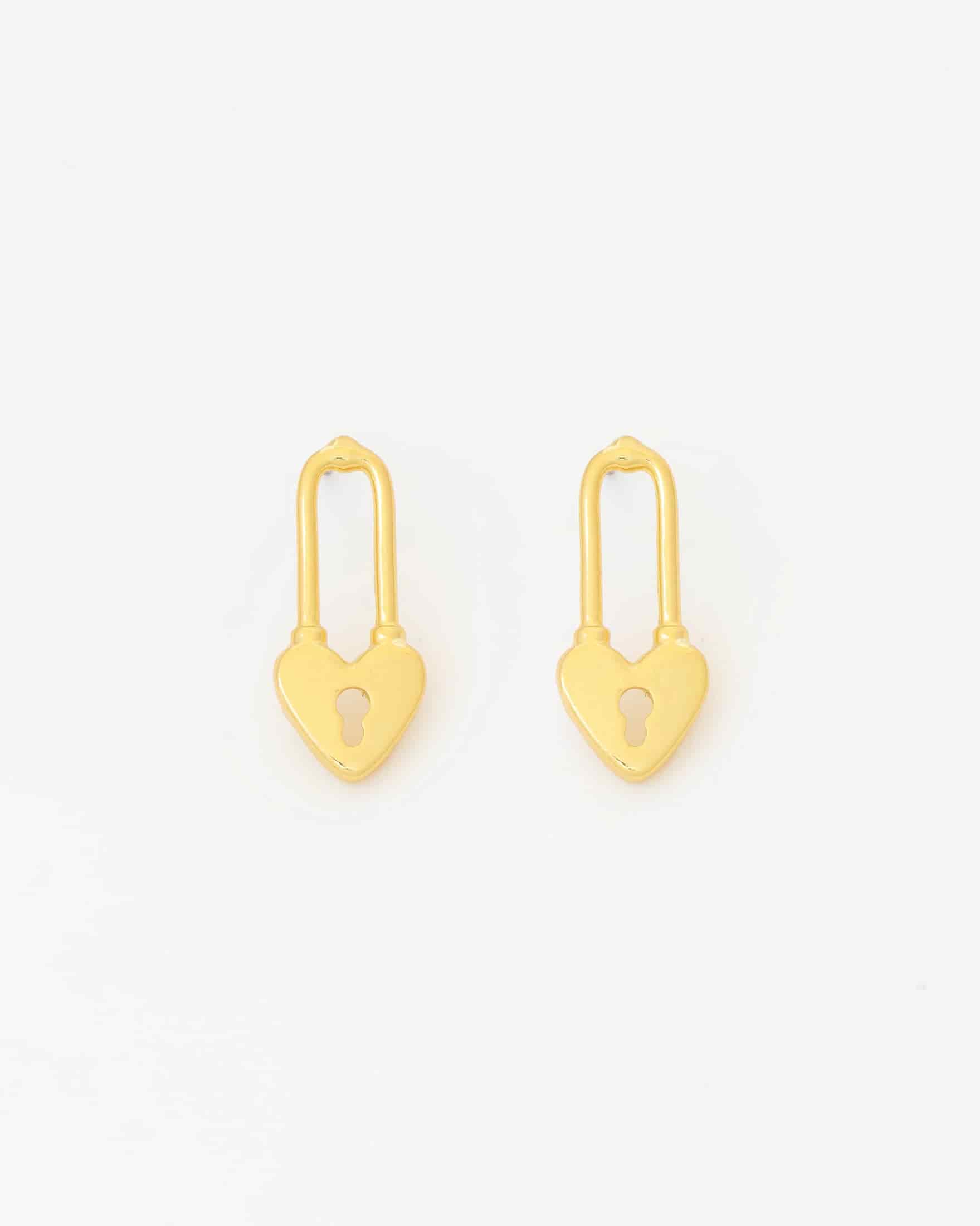Aretes Candado Corazón - miniatura 1