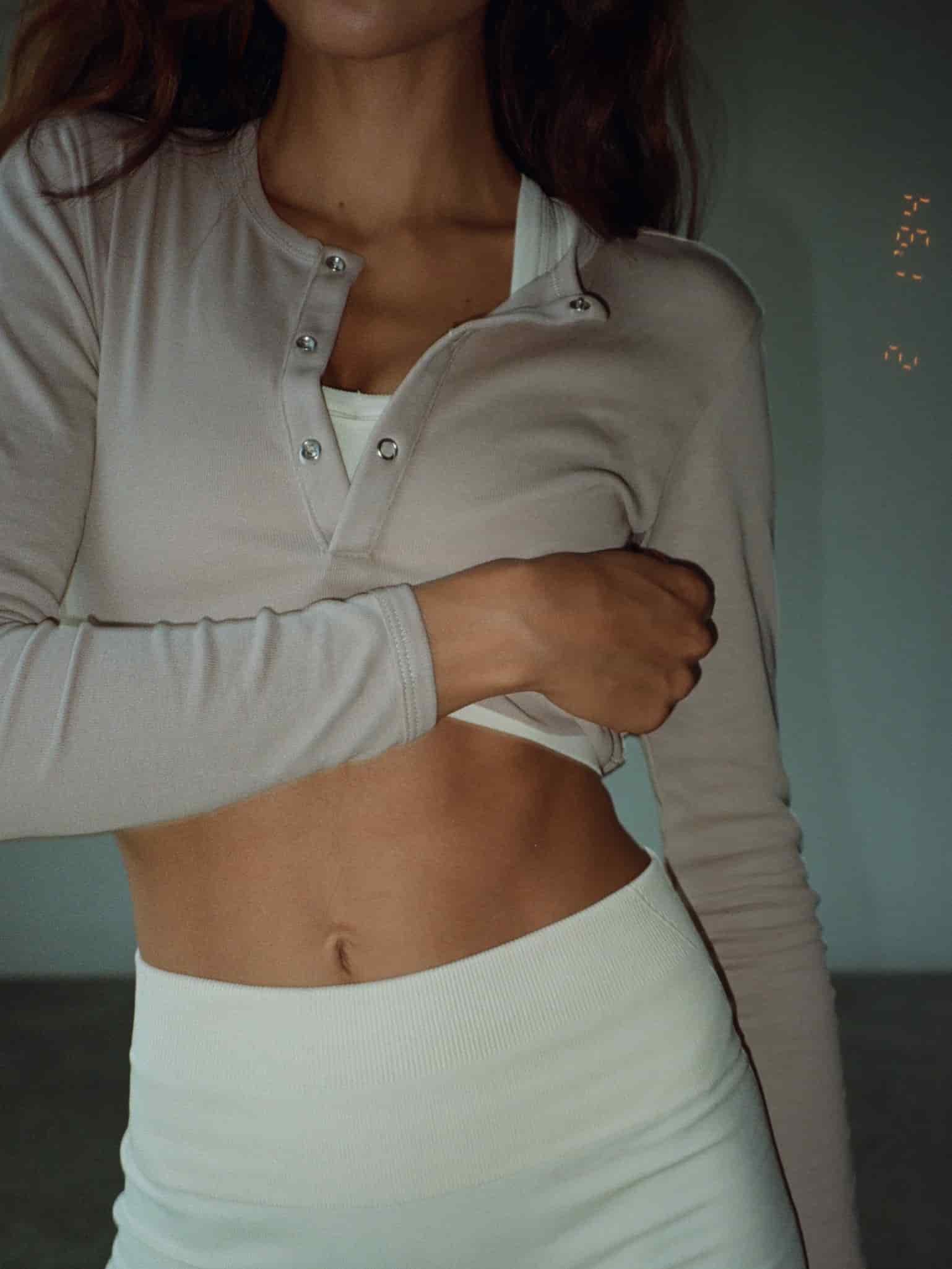 HALF BUTTON JERSEY - ASH - miniatura 7