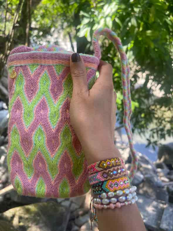 Makki Mini Wayuu Crossbody Bag - Lemon - miniatura 3