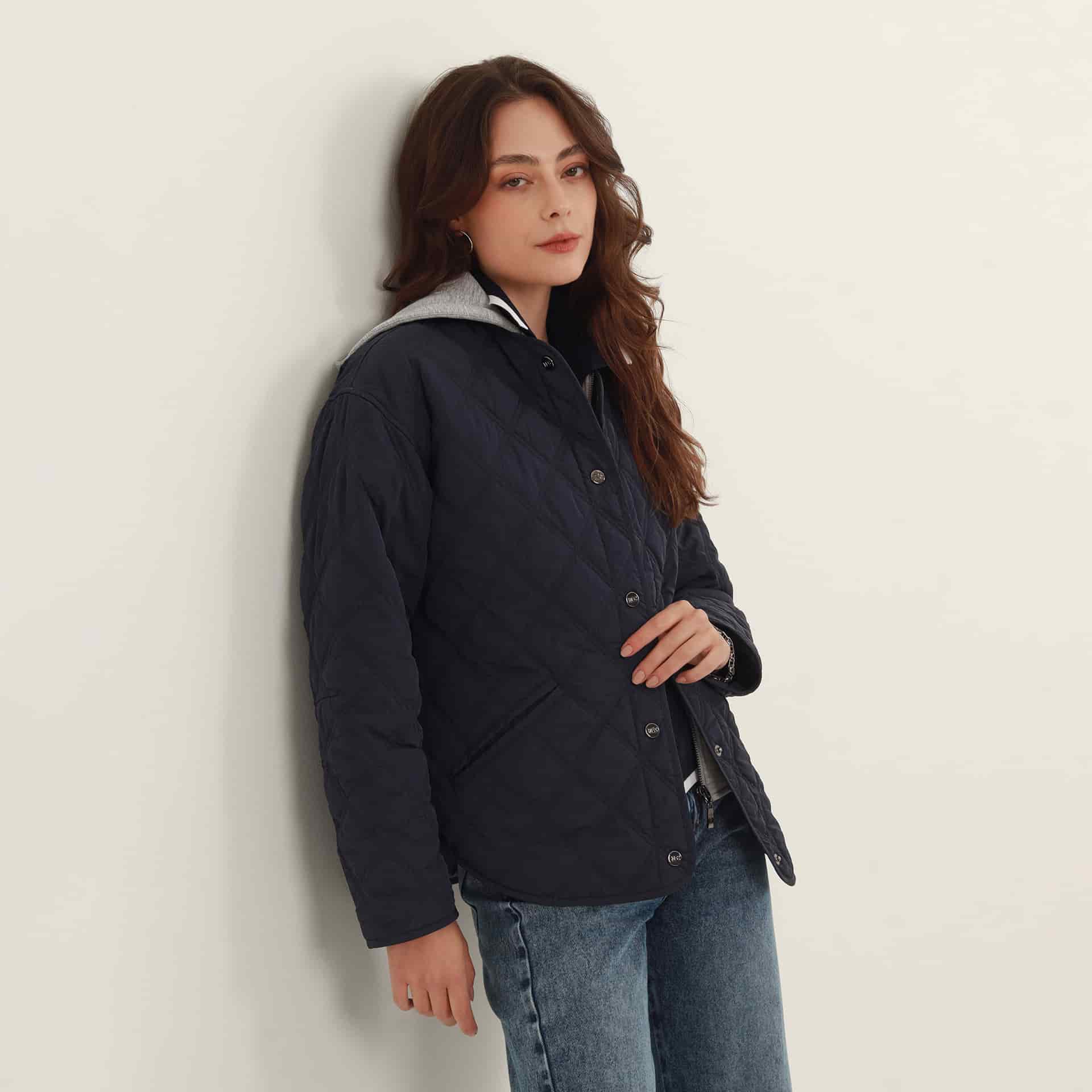Chaqueta acolchada cuello redondo con capucha y pieza separable - miniatura 2