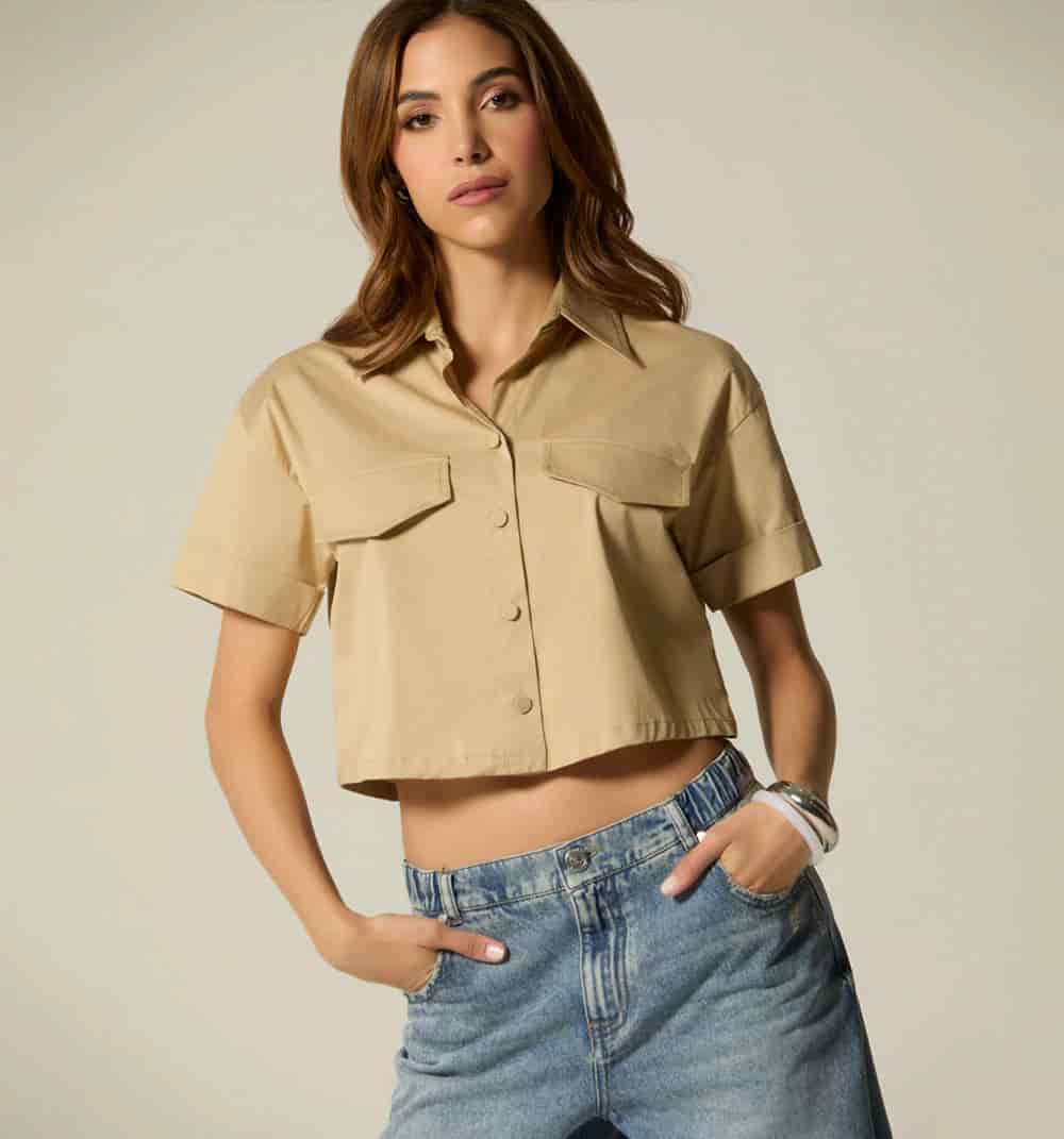Blusa manga corta boxy - miniatura 8