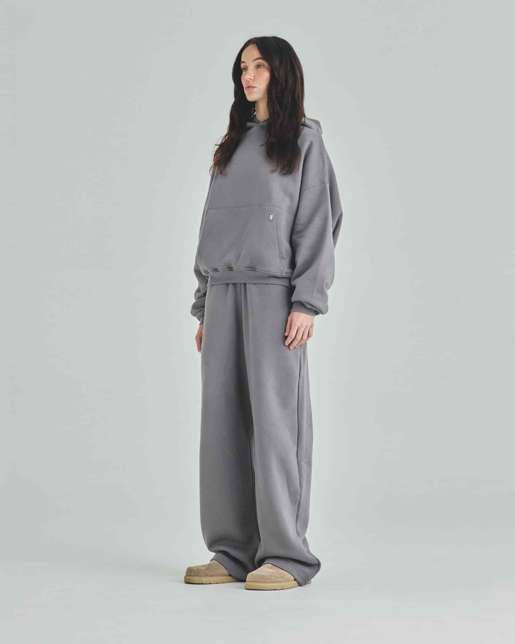 Blanks Boxy Fit Hoodie Gray - miniatura 5