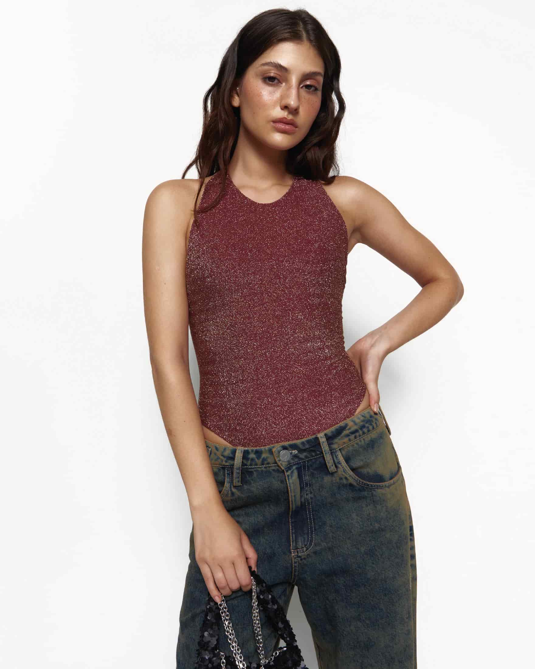 ABOUT TOMORROW WINE BODYSUIT - miniatura 10